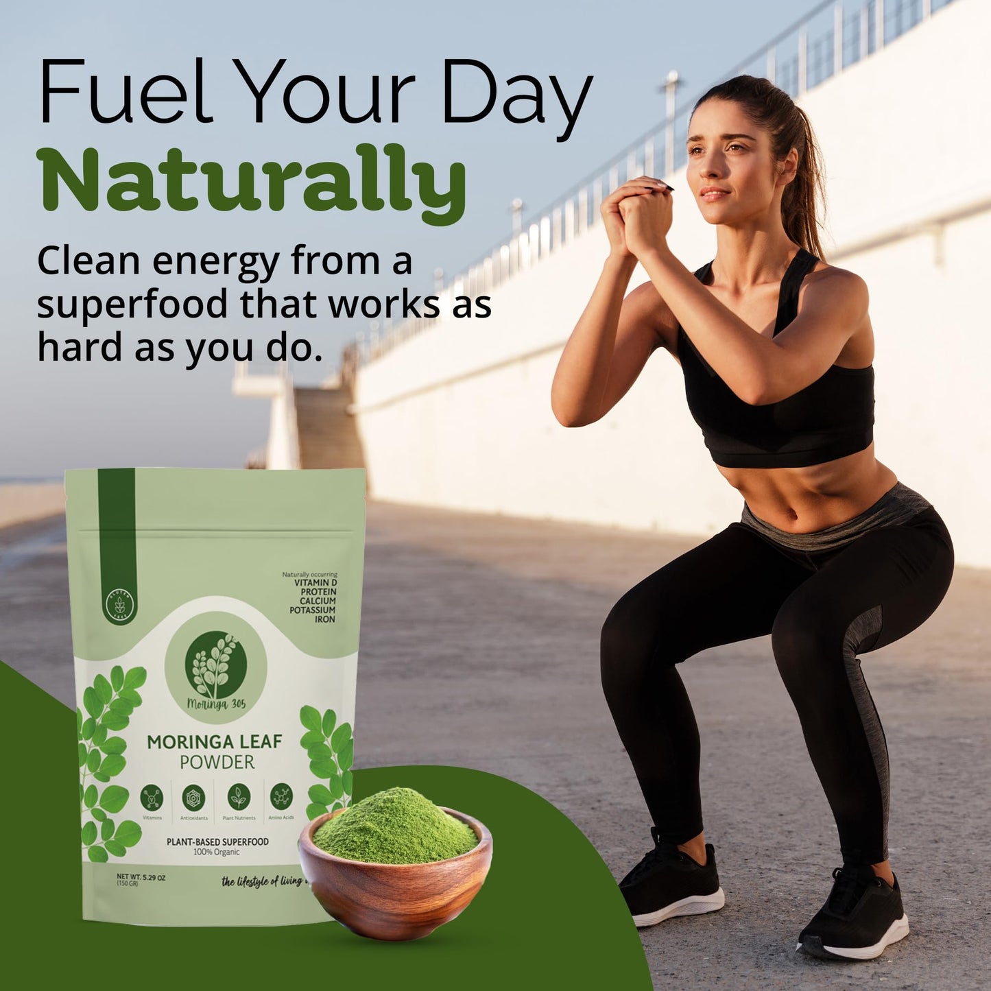 Moringa 305 Organic Moringa Leaf Powder 5.29 oz
