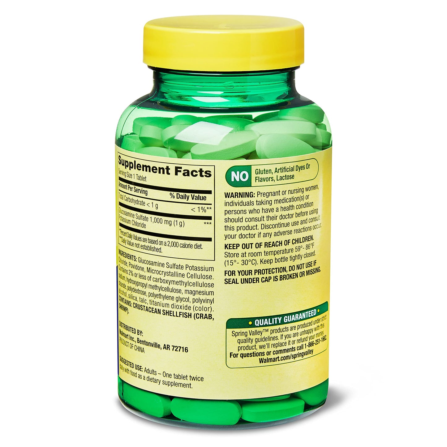 Spring Valley Glucosamine Sulfate 1000 mg Tablet, 120 Tablets