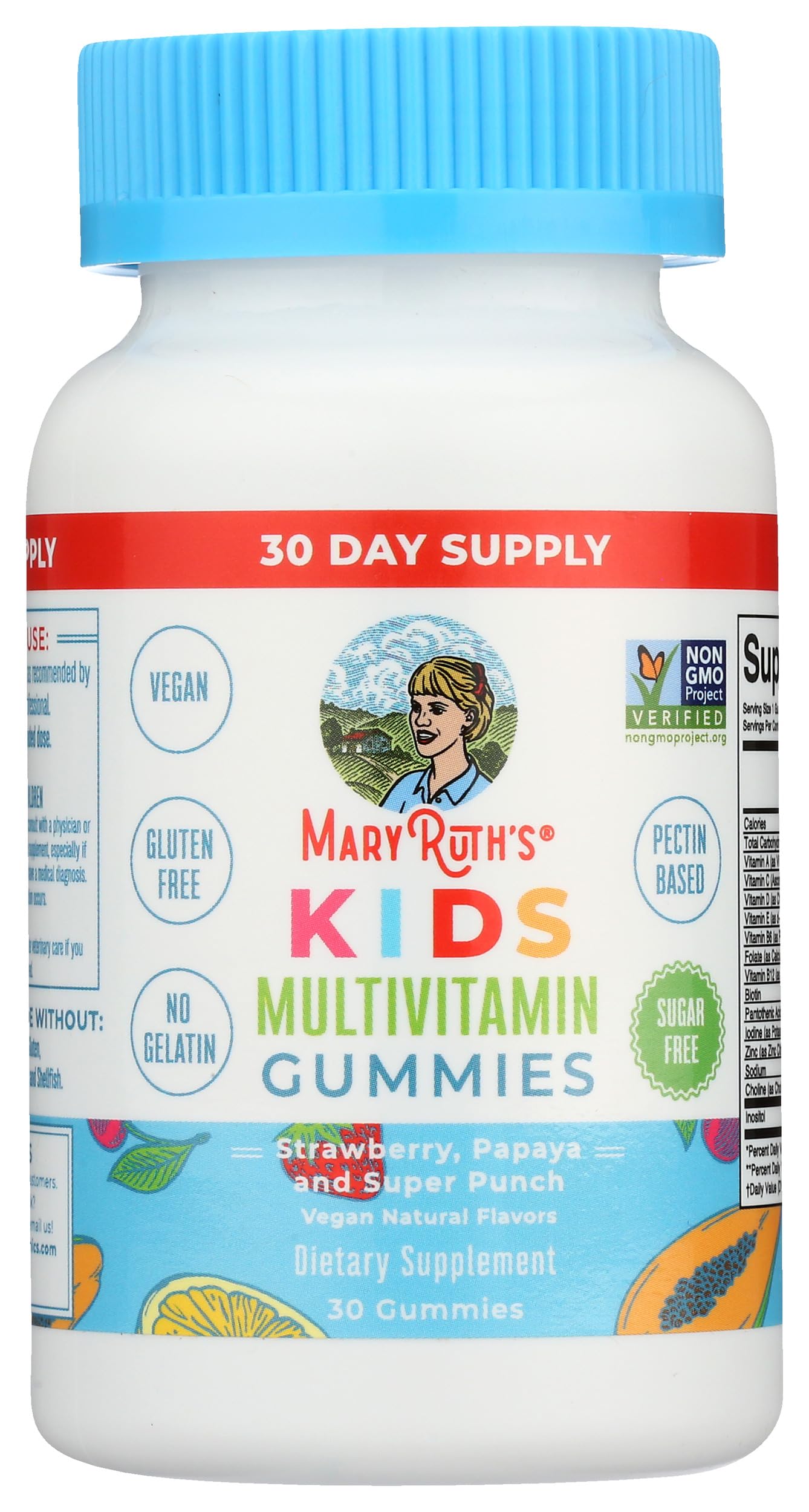 MARYRUTH'S Multivitamin Gummies for Kids Sugar Free, 30 Count