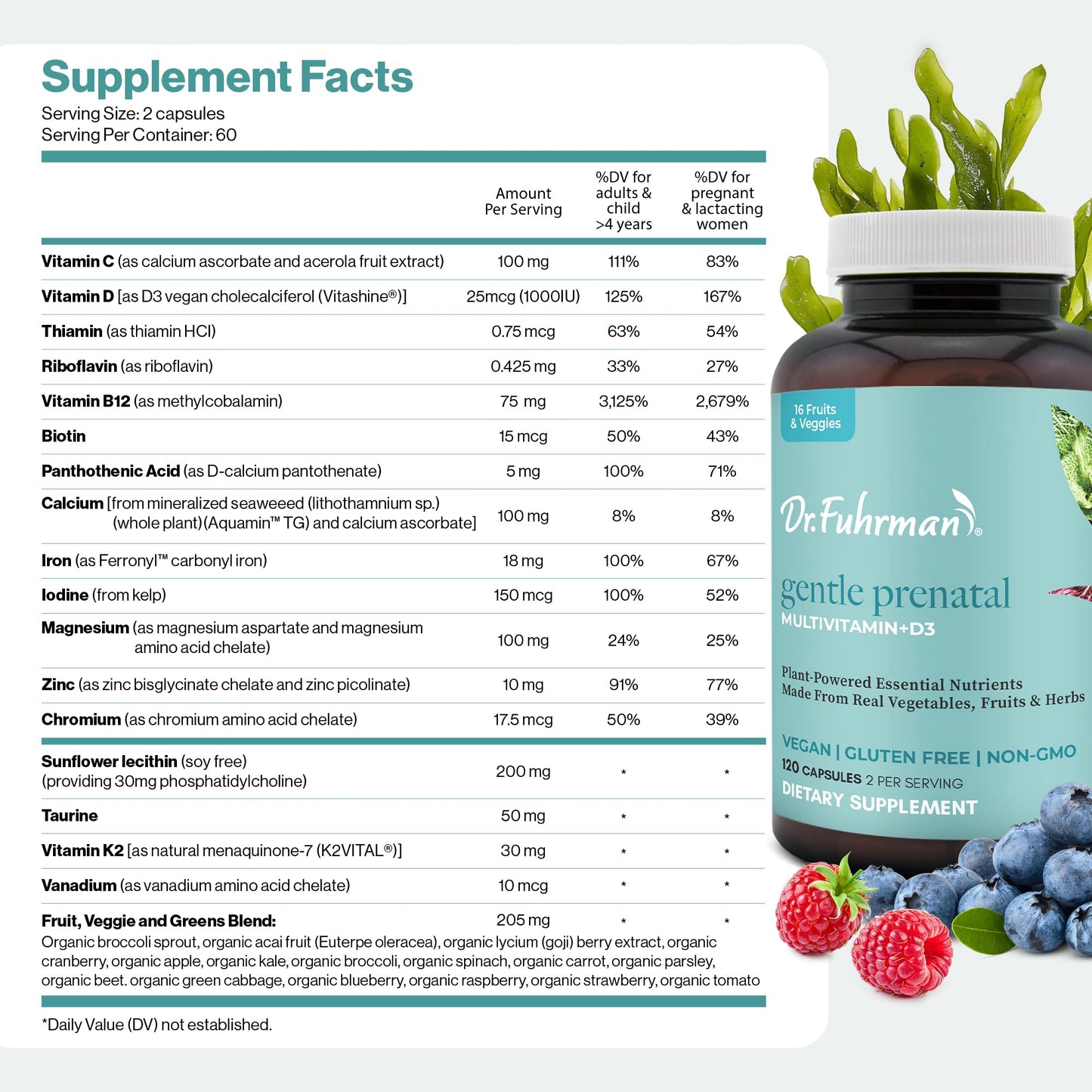 Dr Fuhrman Prenatal Vitamins For Women 120 Capsules