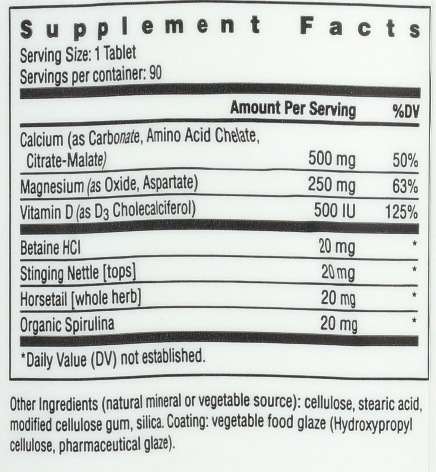 Food-Based Calcium Tablets, 2-Pack