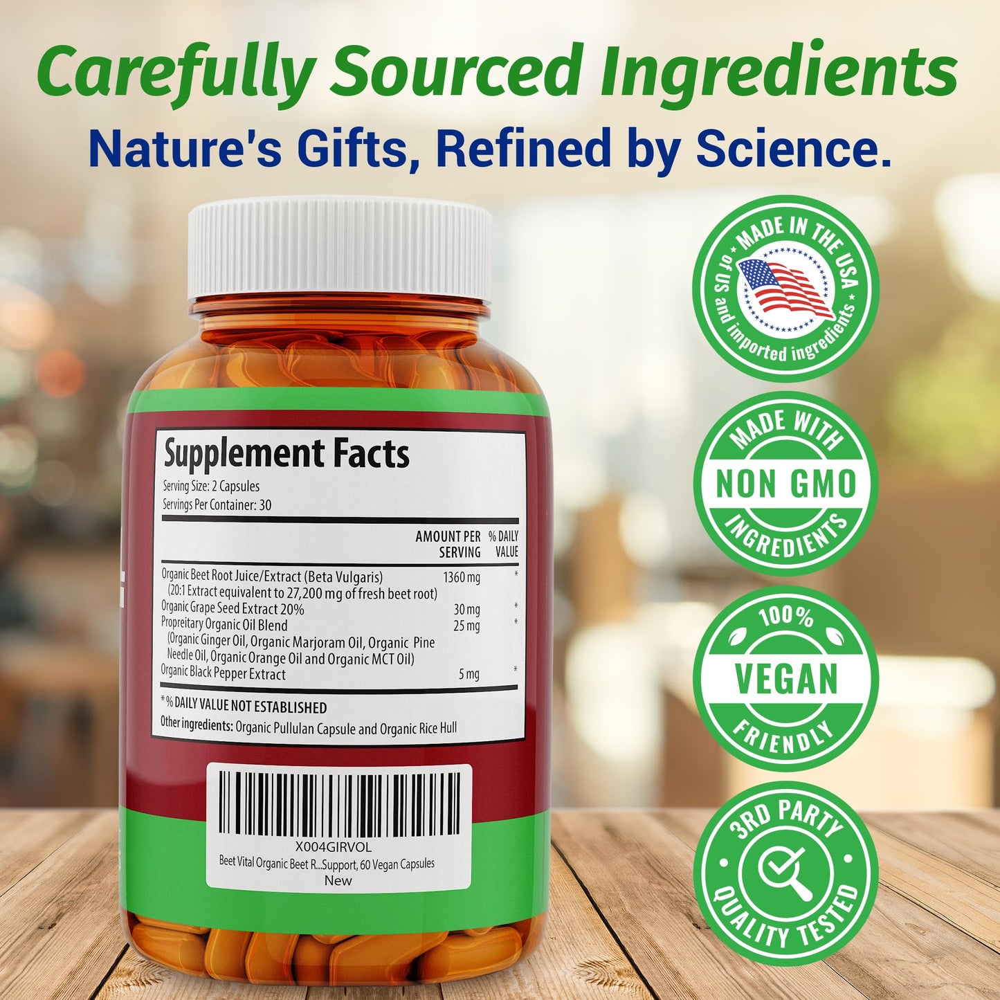 1 Body Beet Root Capsules 60 Capsules