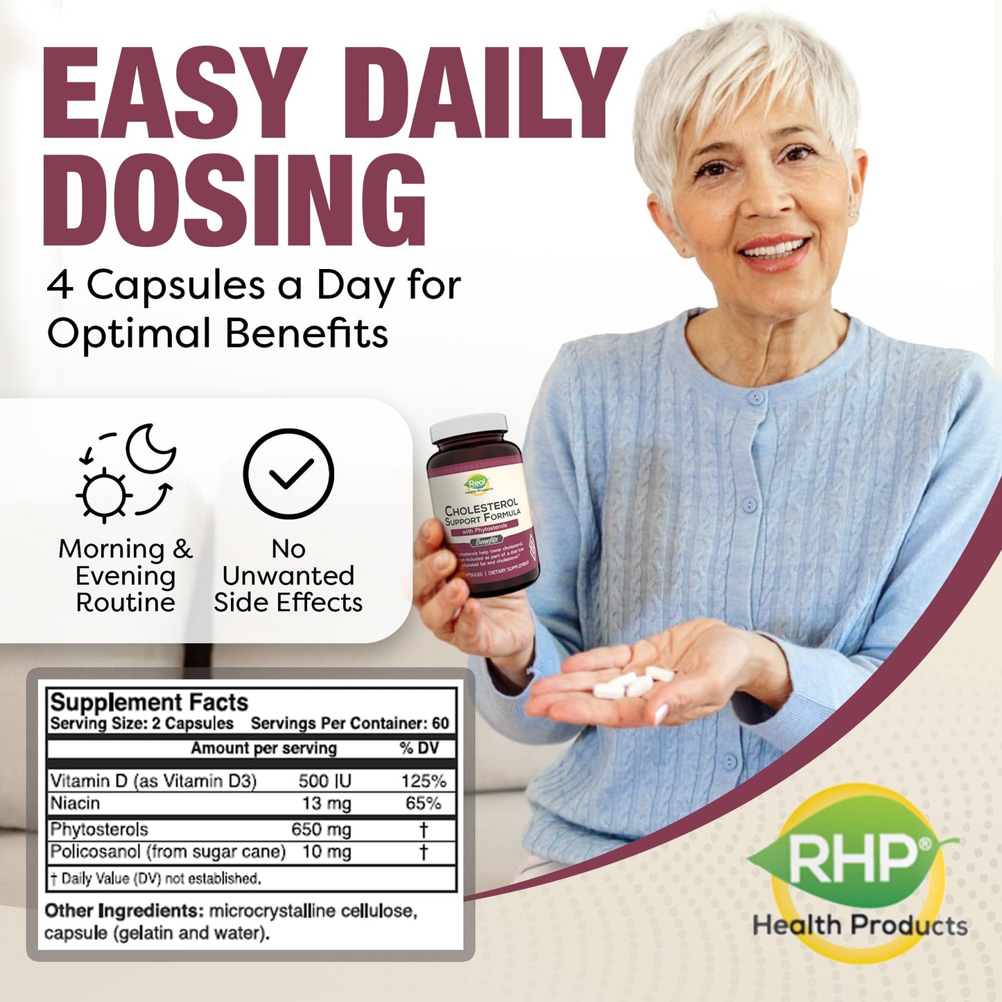 RHP Advanced Cholesterol Health Complex with Plant Sterols Capsules, 120 Count