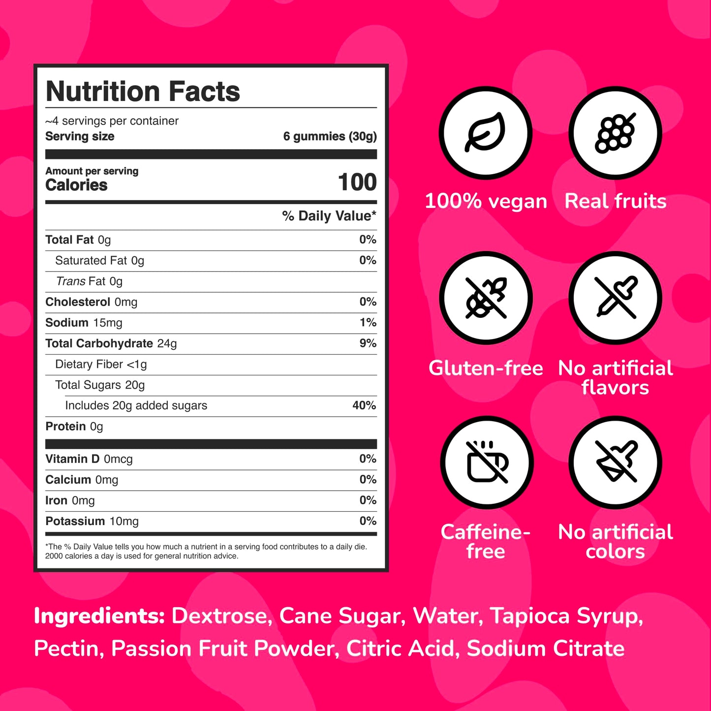 GloGlo Dextrose Energy Chews Gummy 10-count