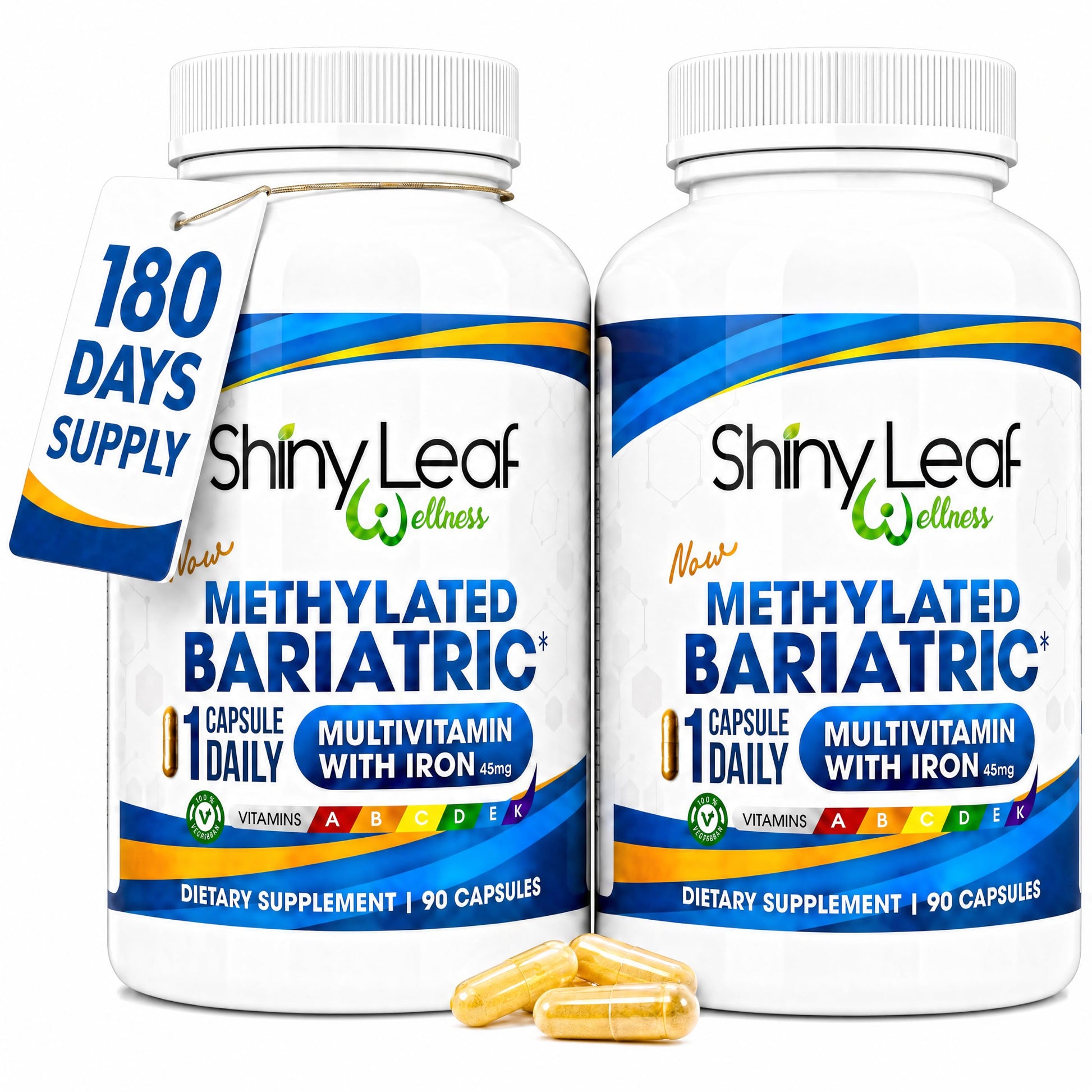Shiny Leaf Bariatric Multivitamin with Iron 45 mg Capsule, 180 Count