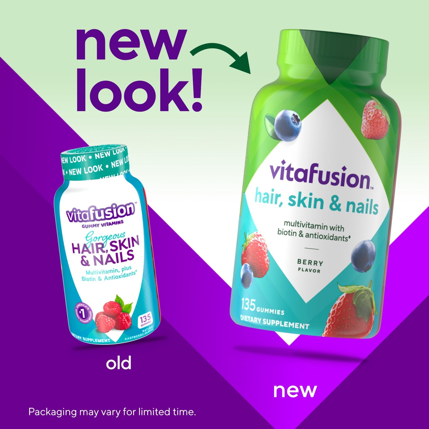 Vitafusion Gorgeous Hair, Skin & Nails Multivitamin Gummies, 135 Count