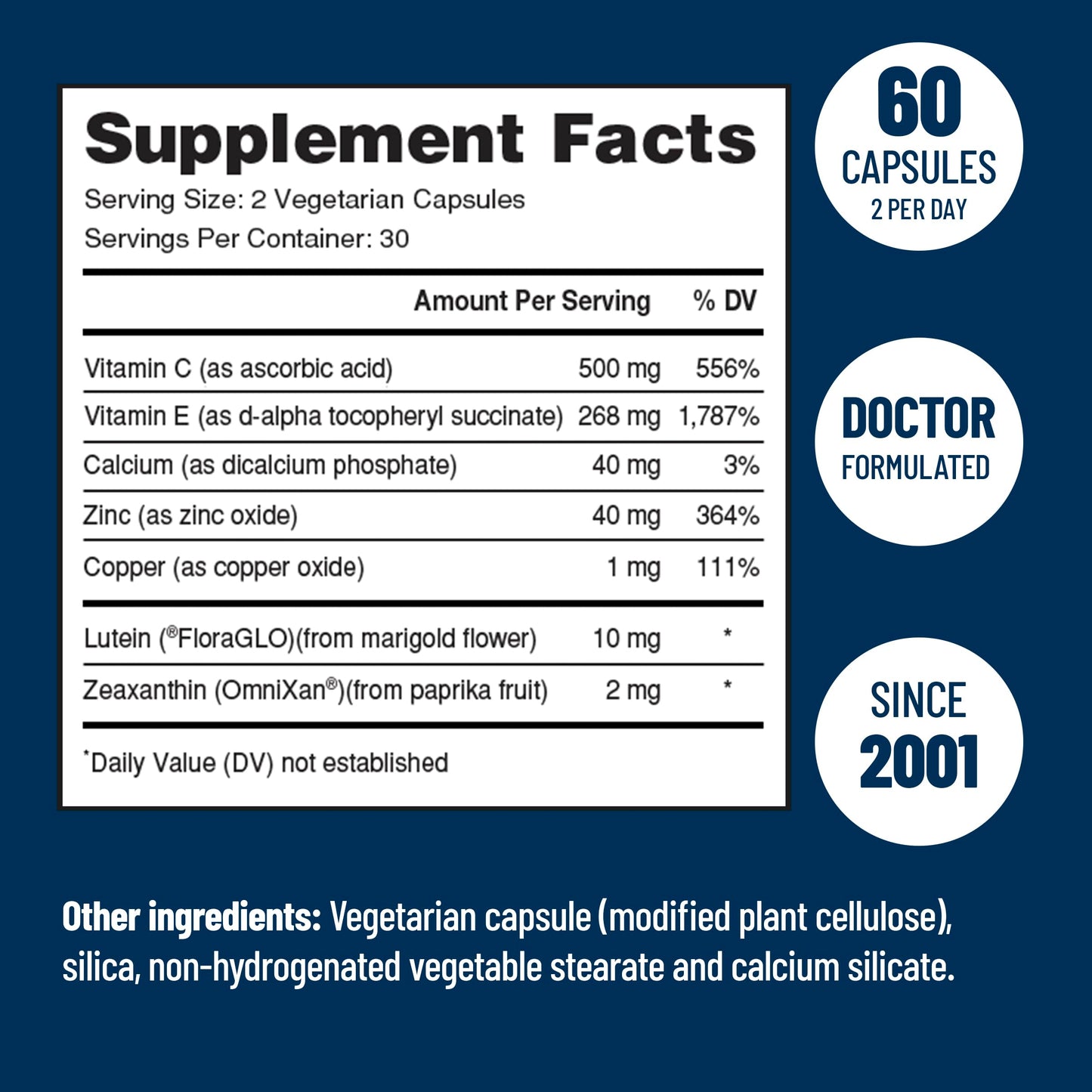 VisiVite AREDS 2 Select Eye Vitamins for Macular Support Capsule 1 Count