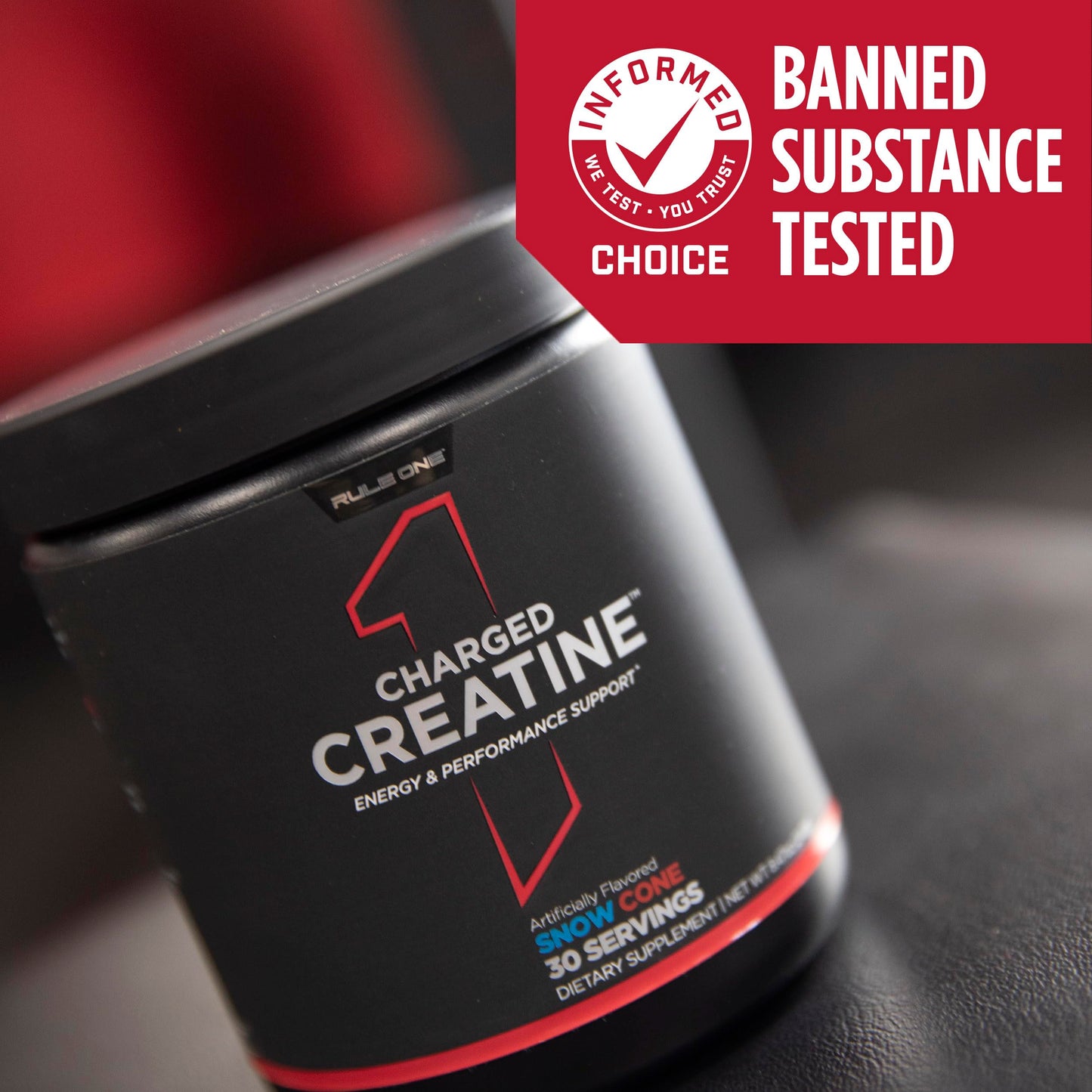 Rule 1 Proteins Charged Creatine Snow Cone Powder 8.74 Ounce