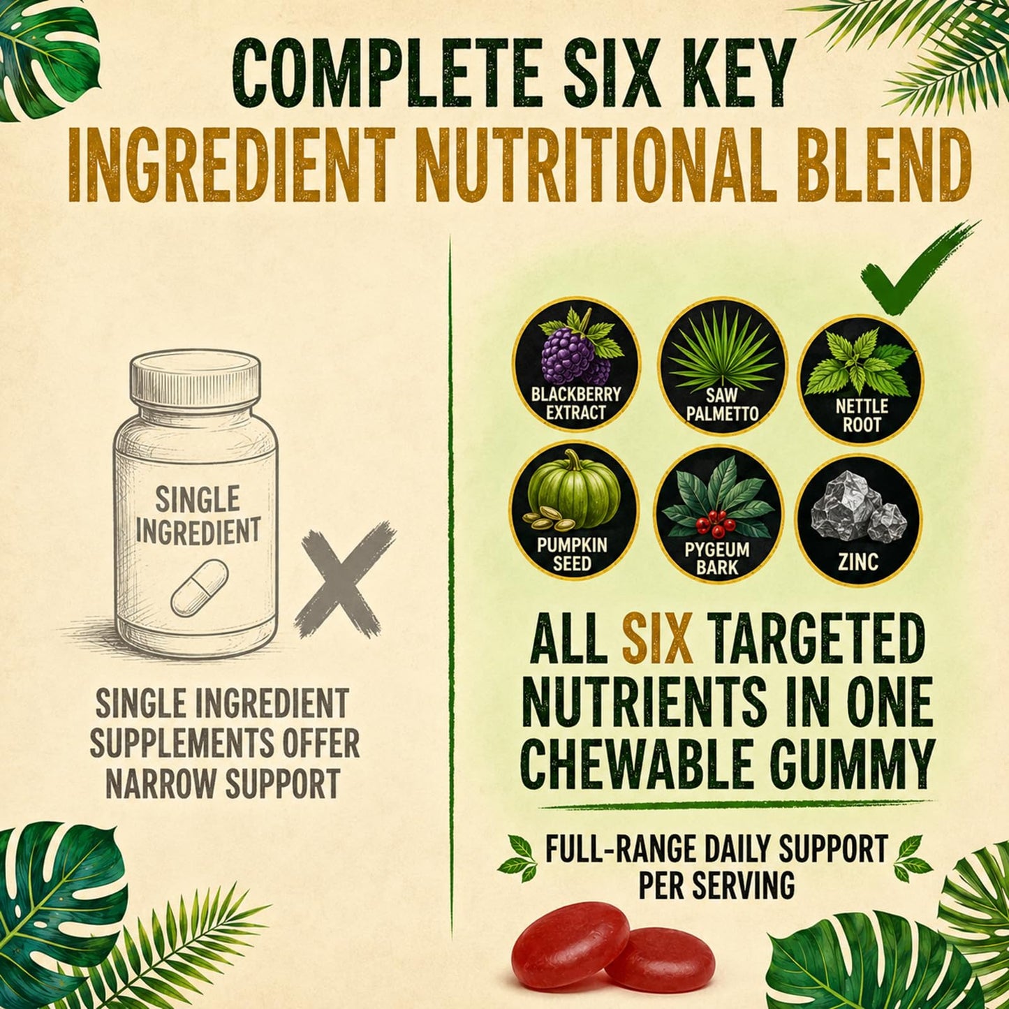Chad Bites Gummies for Men Blackbrries Flavor Gummy 60 Count