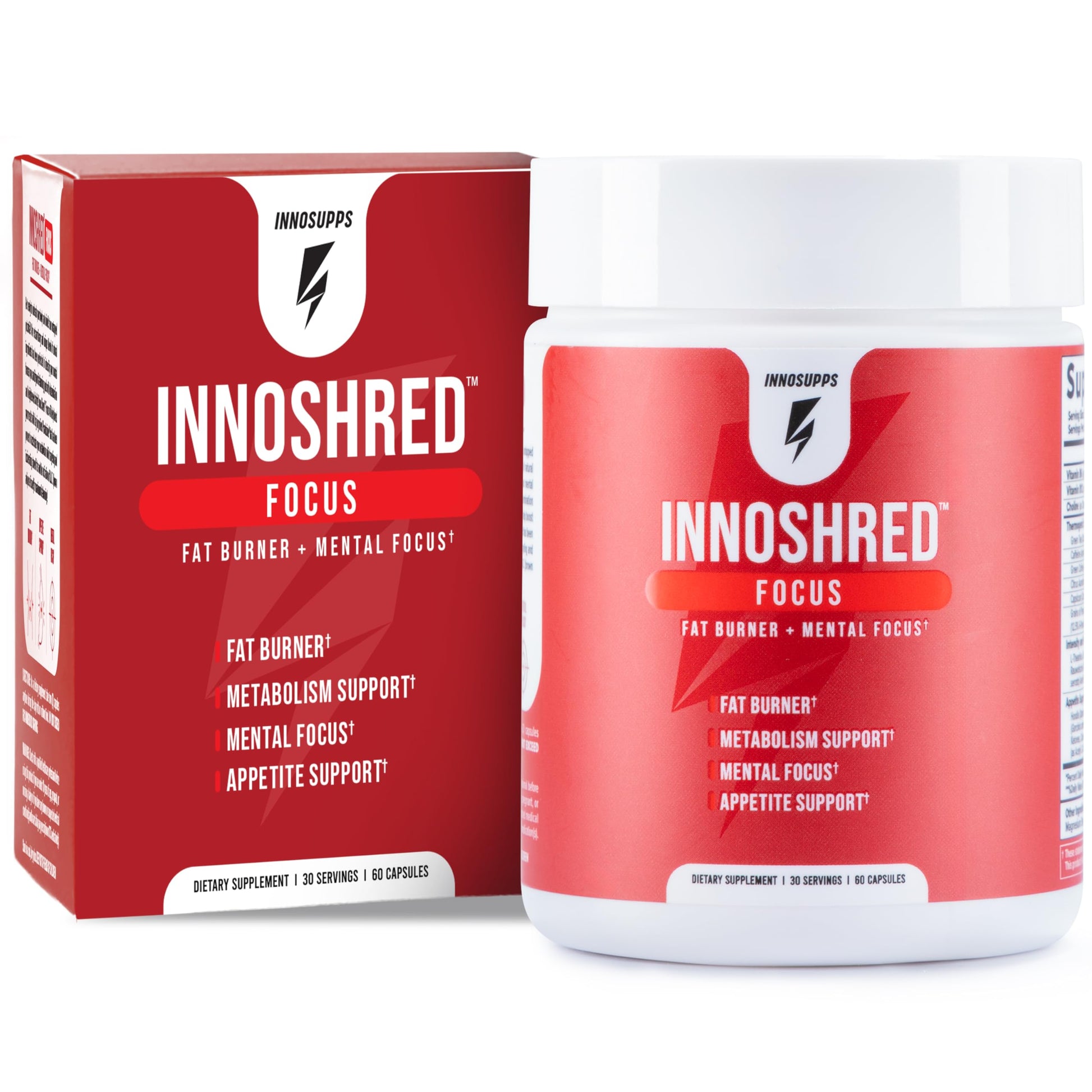 InnoSupps Shred Focus Day Time Fat Burner Capsule, 60 Capsules