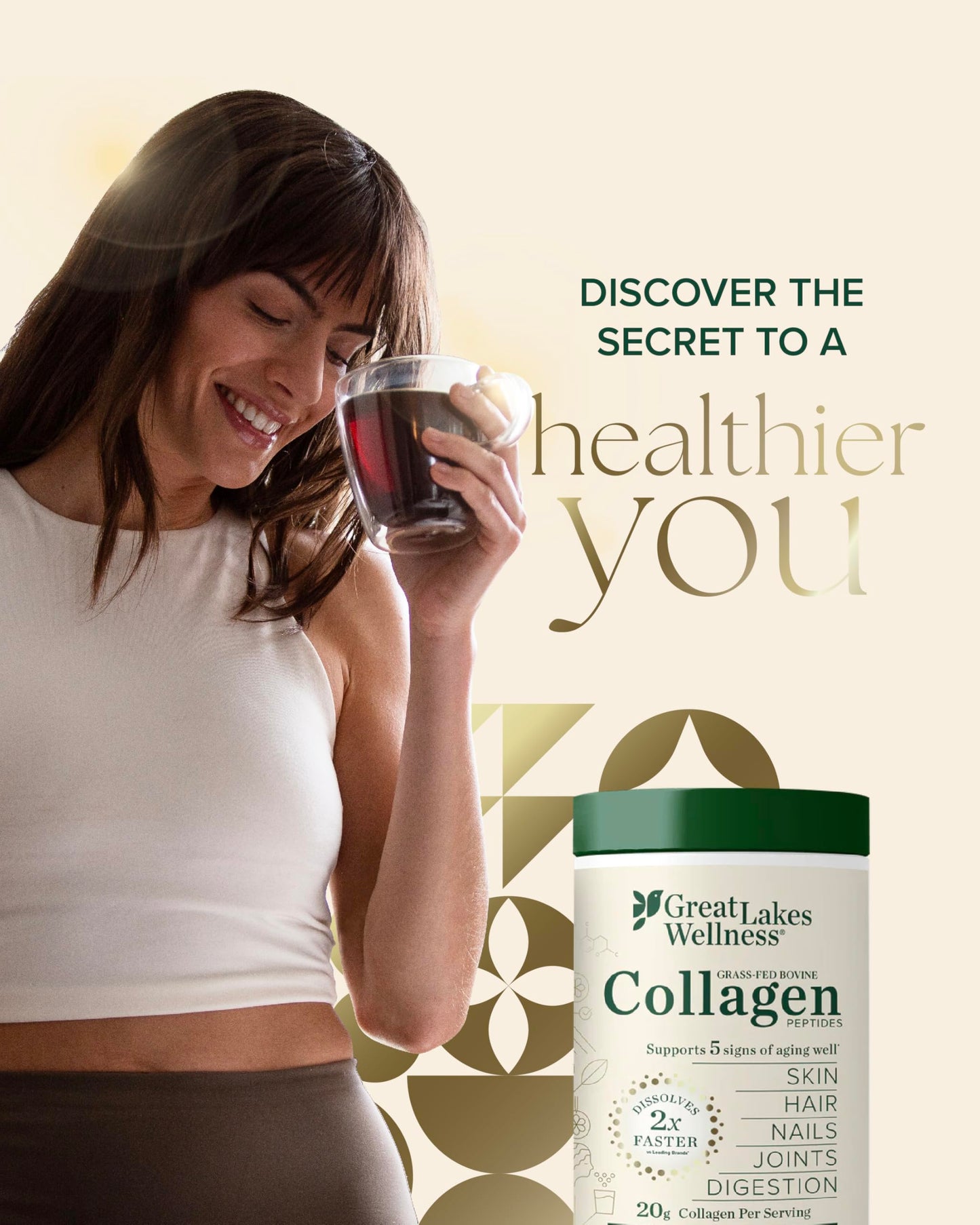 Great Lakes Wellness Collagen Peptides Powder 32 oz