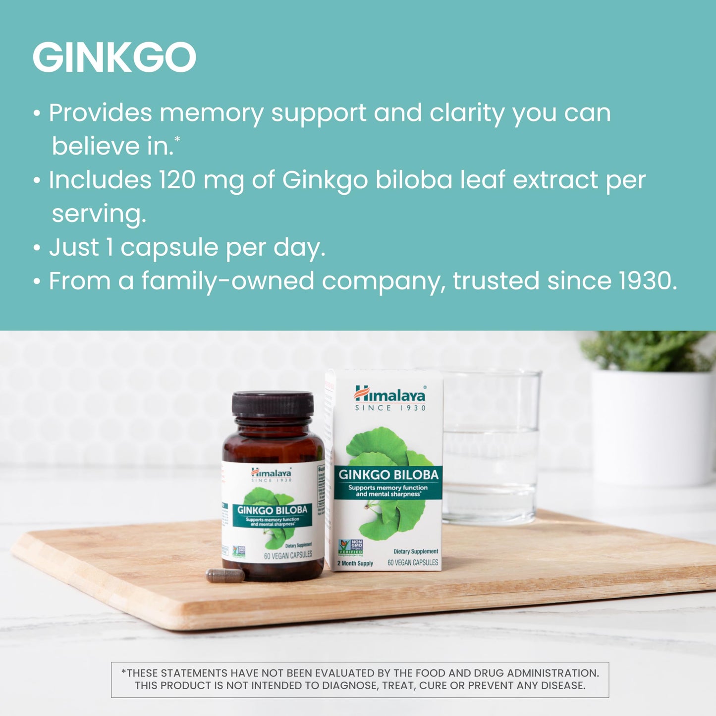 Himalaya Ginkgo Biloba Capsules, 60 Count