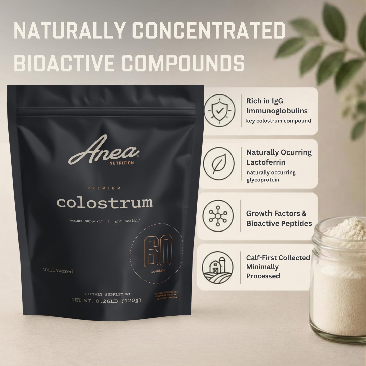 Anea Nutrition Colostrum Powder 60 Servings