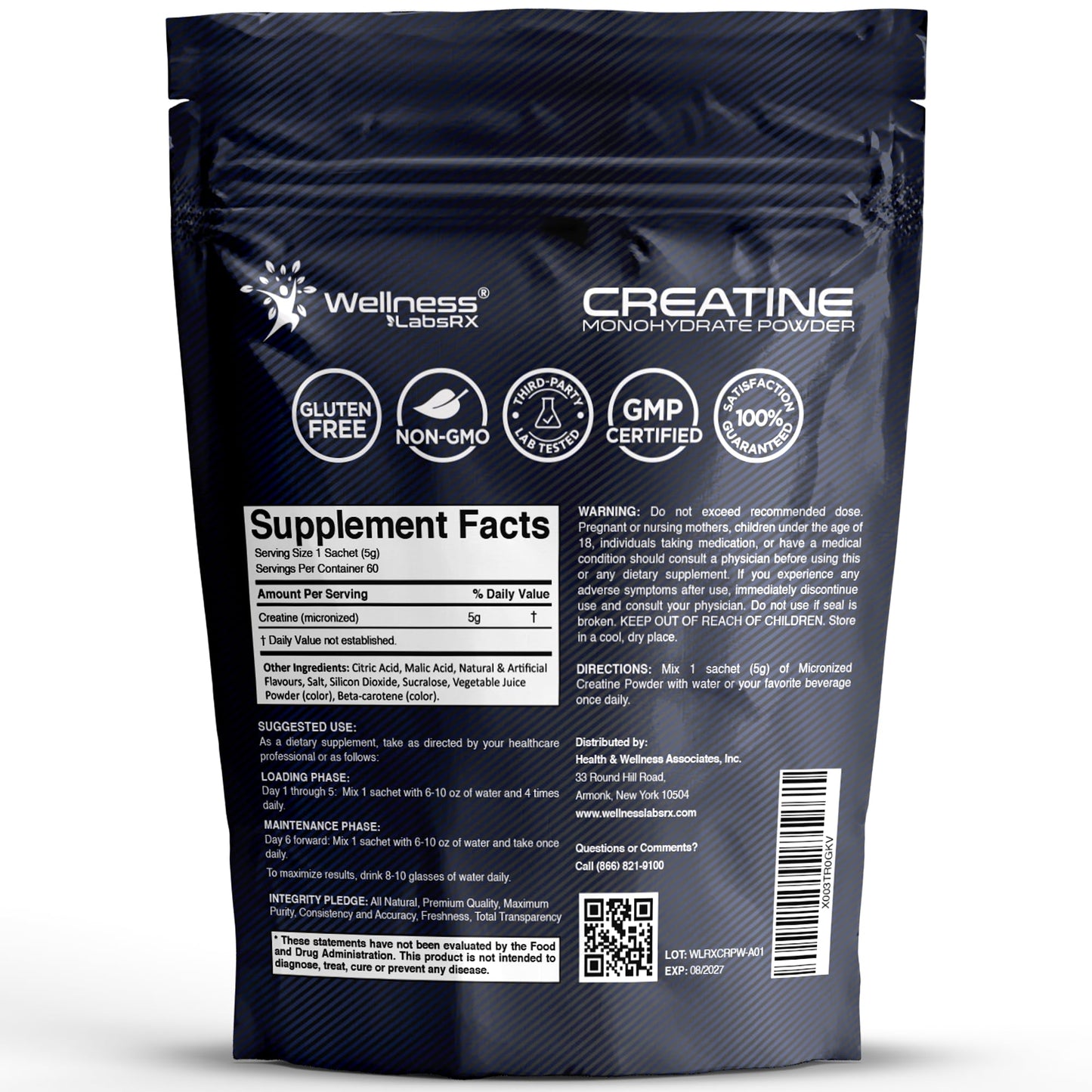 WELLNESS LABSRX Creatine Monohydrate Powder 10.5 oz