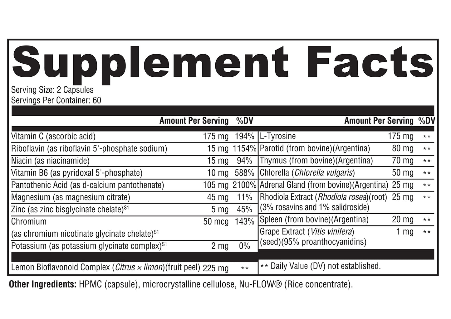 Dr. Westin Childs Adrenal Support Rhodiola and Glandulars Capsule 120 Count