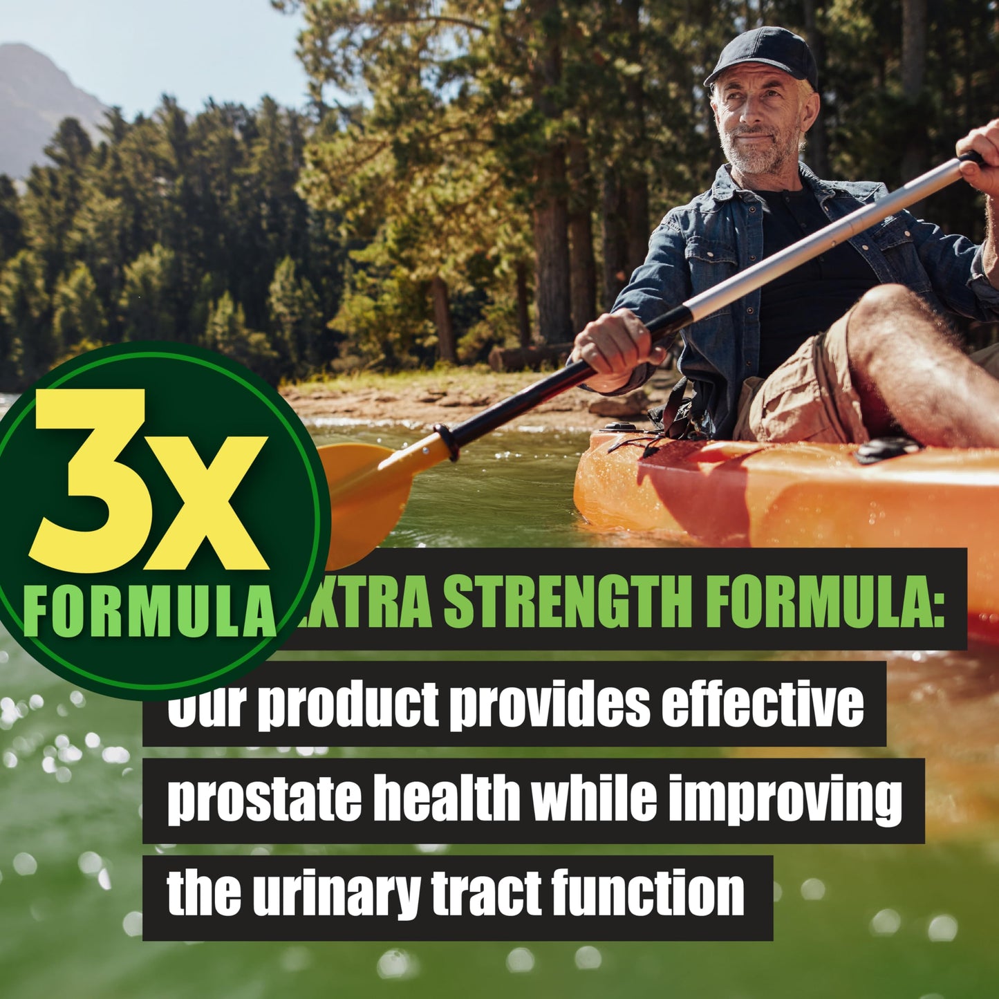 THELABSMENCO 3X Formula Natural Prostate Health Supplements for Men Saw Palmetto Capsules, 60 Count
