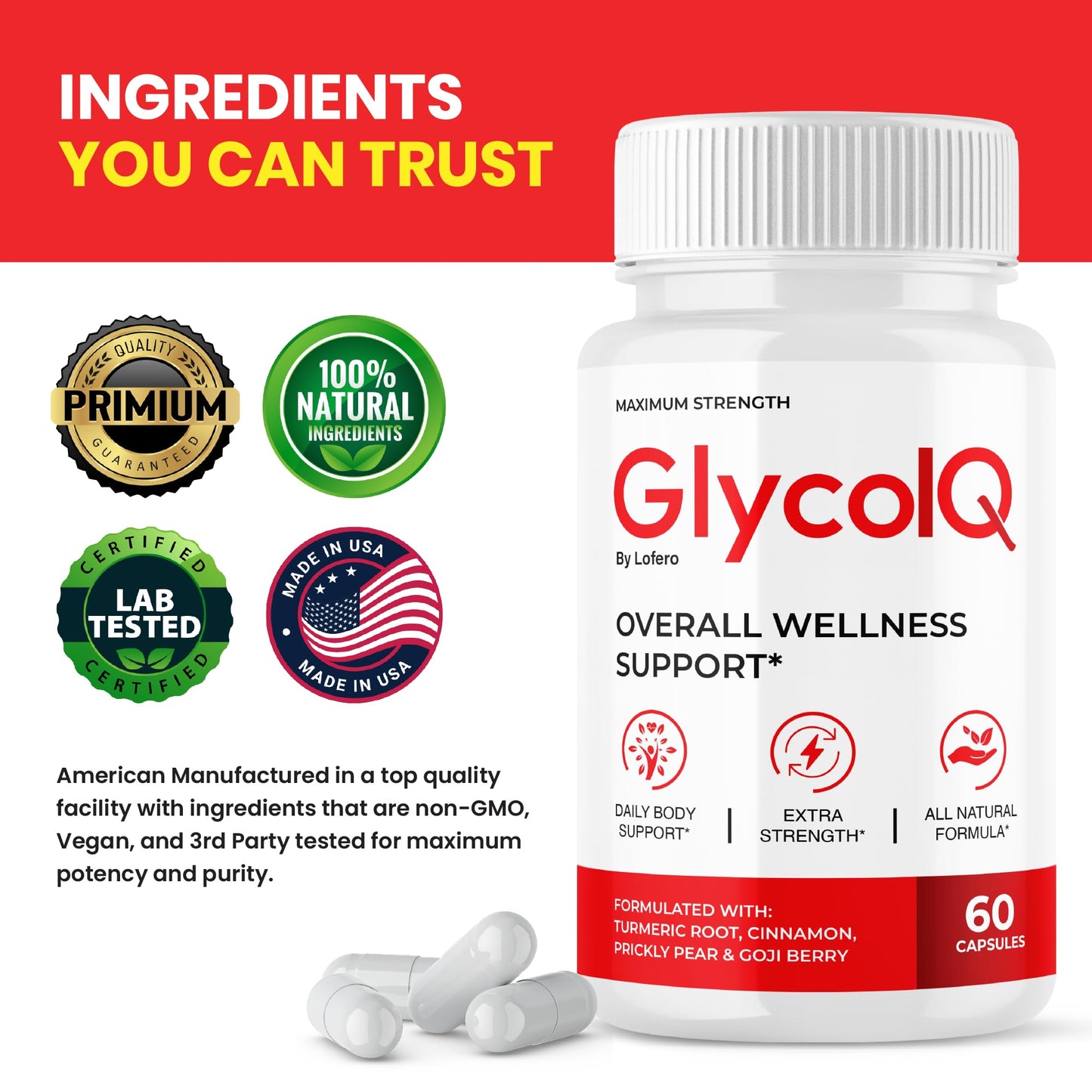 Lofero Glyco IQ Capsules, 60 Count