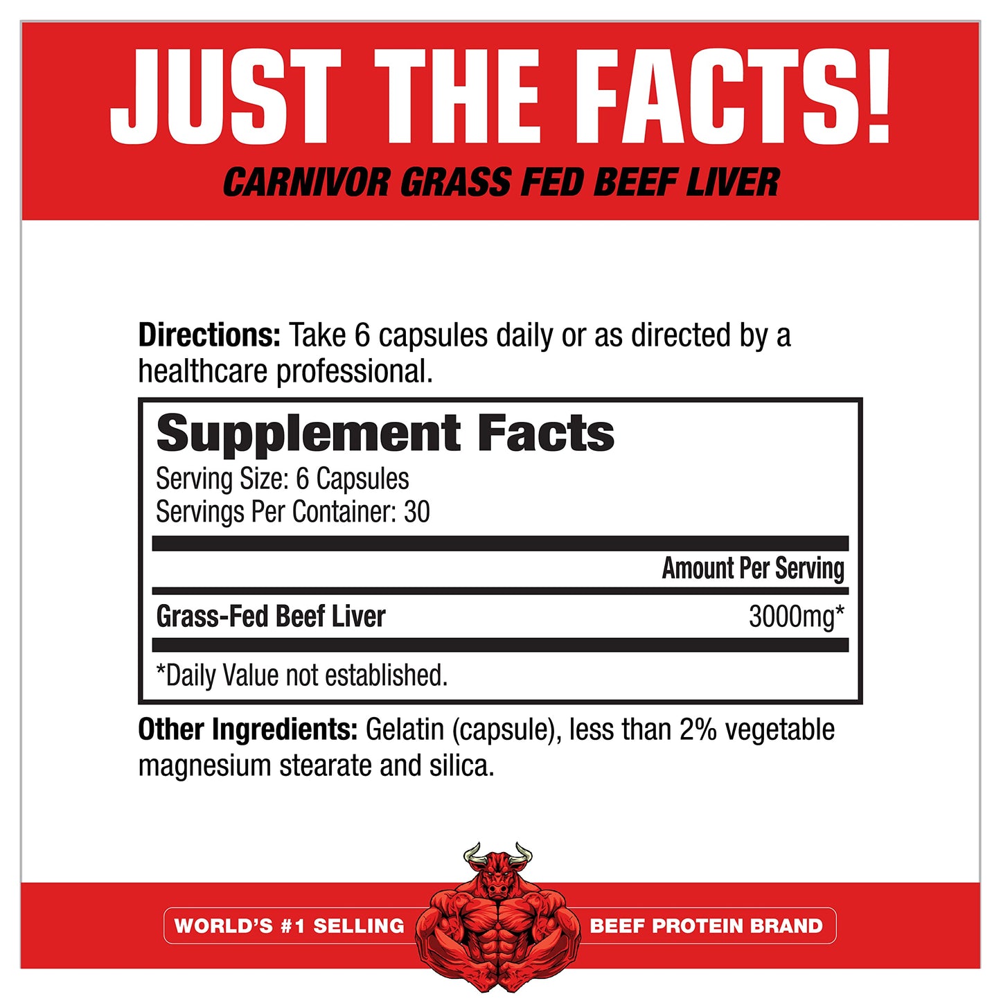 MuscleMeds Carnivor Beef Liver Capsules, 180 Capsules
