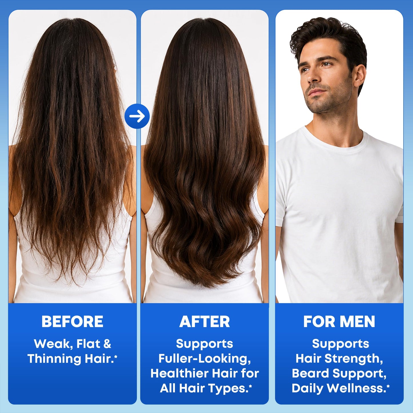 Vazatisi Biotin Gummies 15,000 mcg with Collagen & Keratin – 13-in-1 Hair Skin & Nails Gummies for Women & Men, Hair Growth, Sugar Free Non-GMO, Blueberry, 180 Gummies