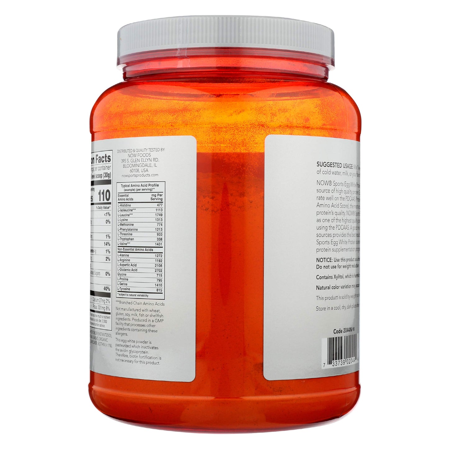 NOW Foods Egg White Protein Powder Chocolate 24 Ounces