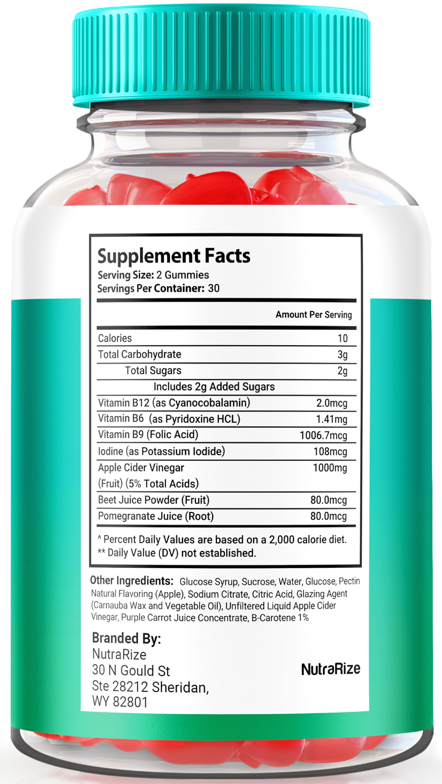 NutraRize Keto Health ACV Gummies, 60 Count