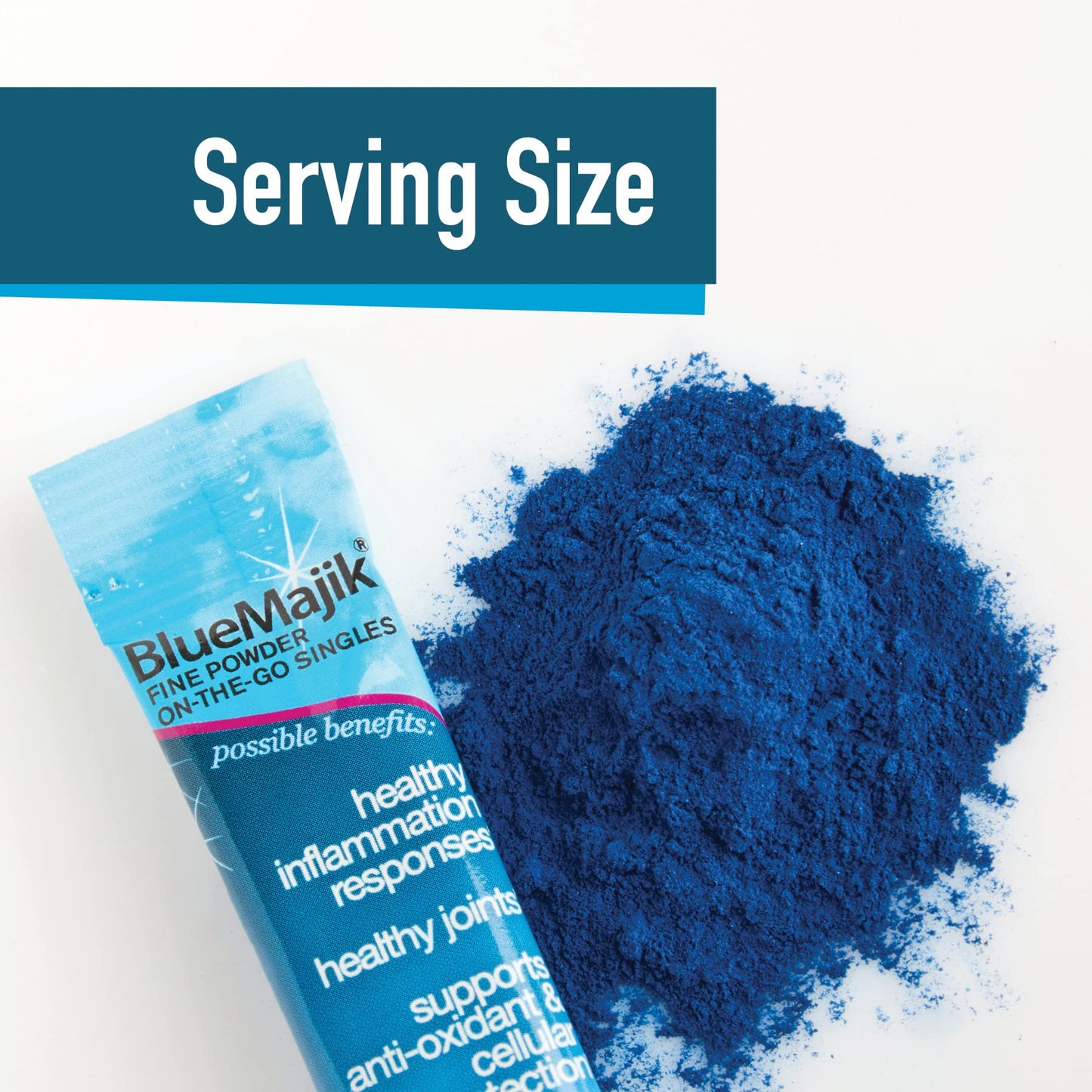 E3LIVE Blue Majik On-The-Go-Singles Powder 1.2 Ounce