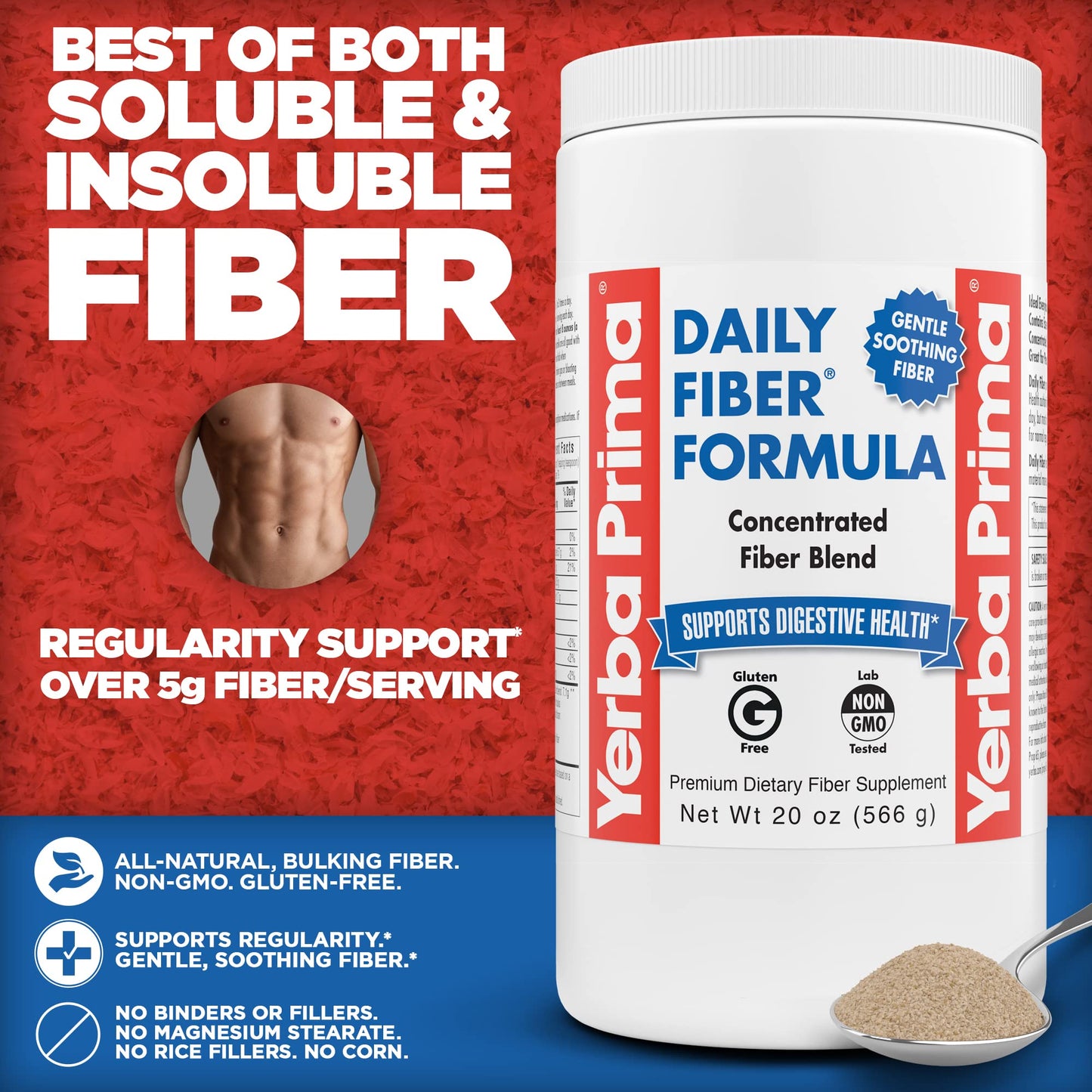 Yerba Prima Daily Fiber Formula Powder 20