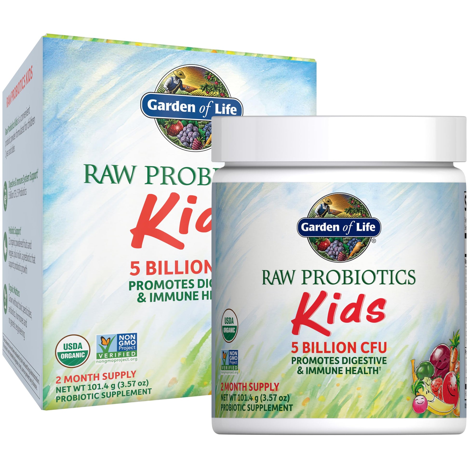 Garden of Life Raw Probiotics Kids Powder 3.4 Ounce
