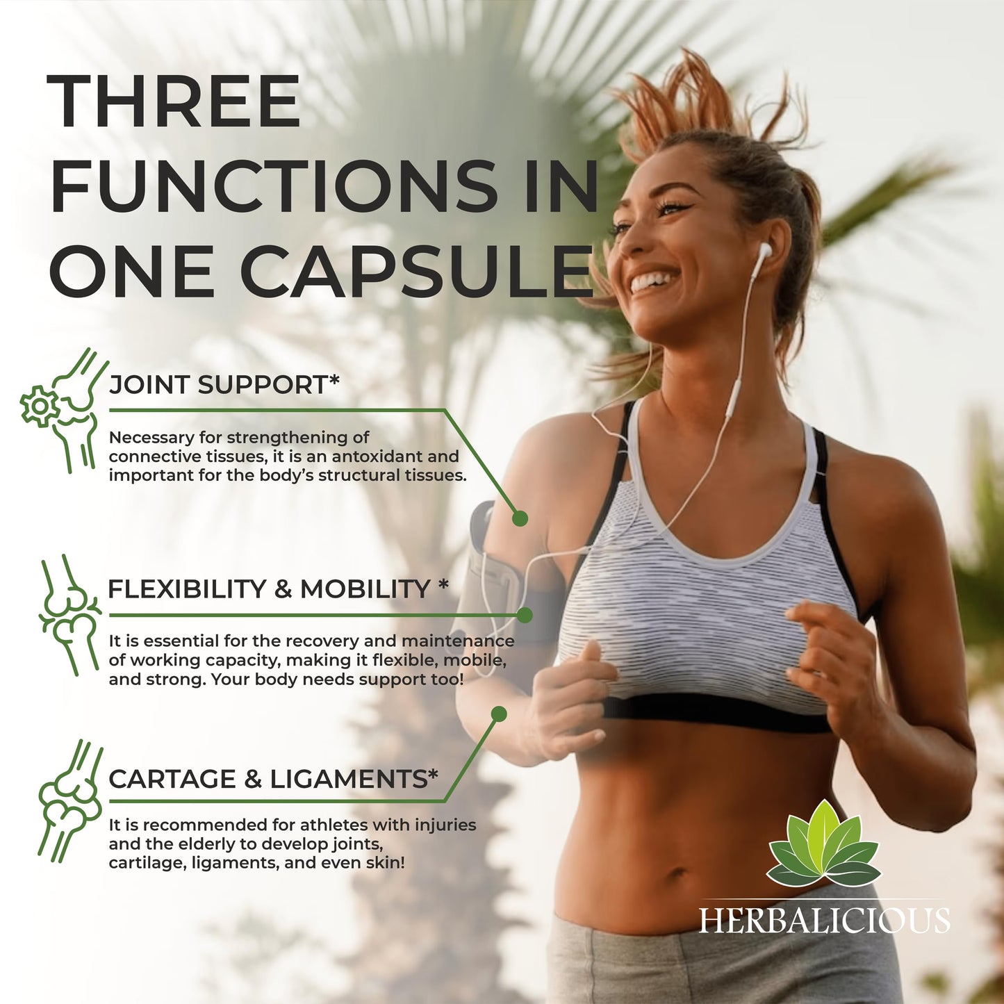 HERBALICIOUS Chicken Collagen Capsules, 120 Count