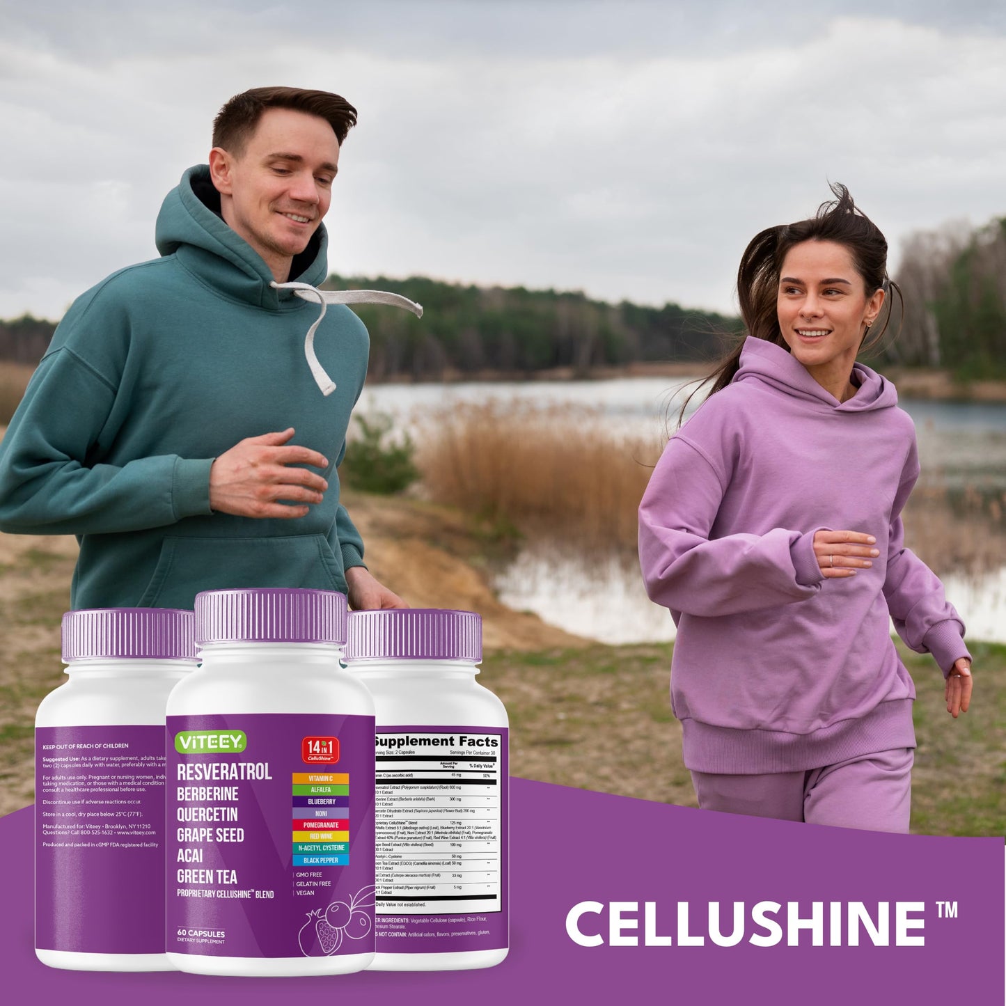 Viteey 14in1 CelluShine Capsule Blend, 60 Capsules