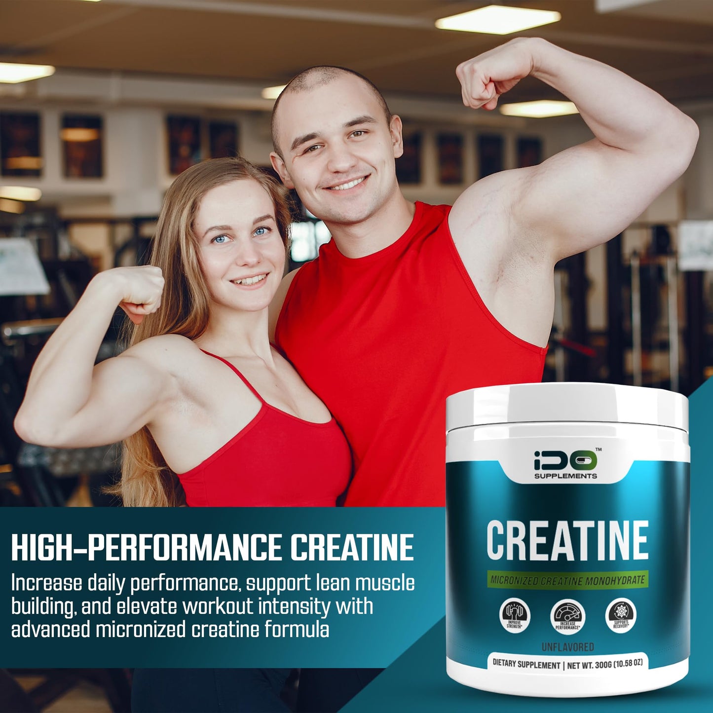 iDo Supplements Micronized Creatine Monohydrate Powder 10.58 Ounce