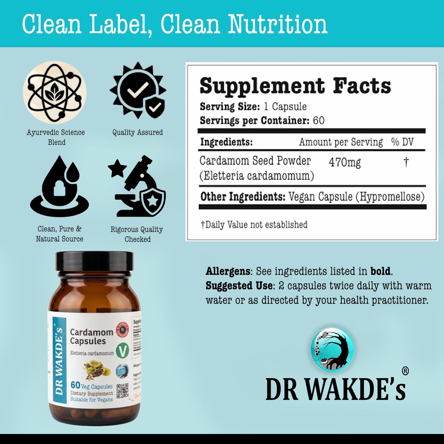 DR WAKDE'S Cardamom Capsules 1 Count