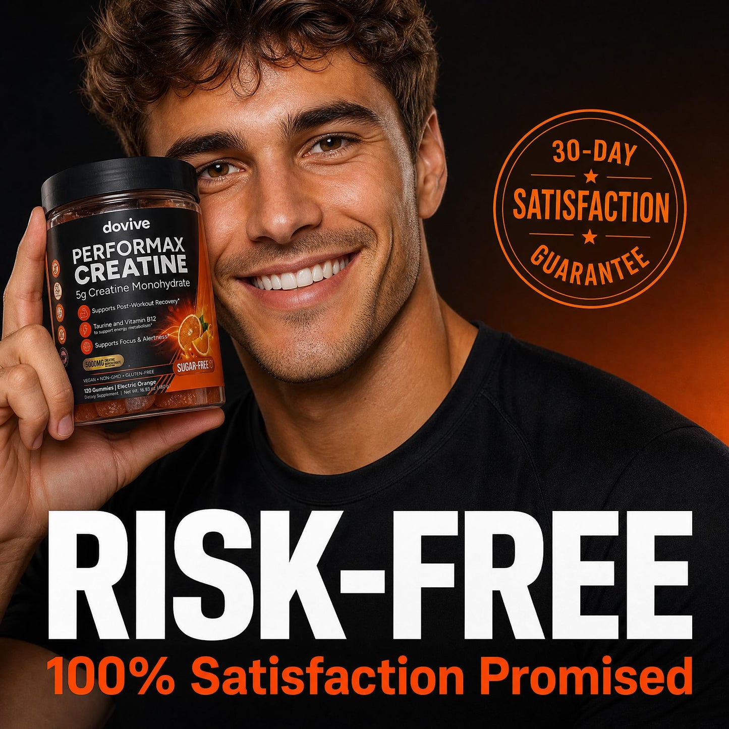 DOVIVE Creatine Monohydrate Gummies 5000mg, 120 Count