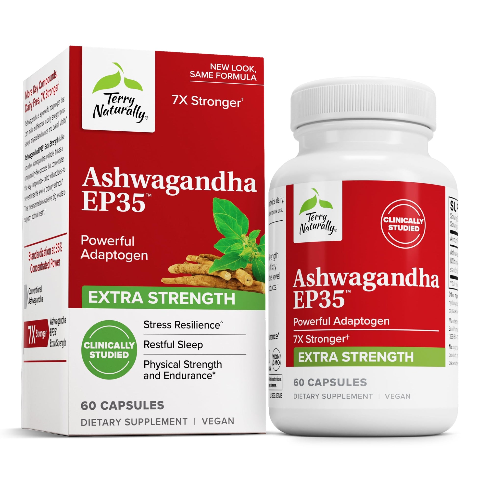 Terry Naturally Ashwagandha EP35 Extra Strength 60 Capsules