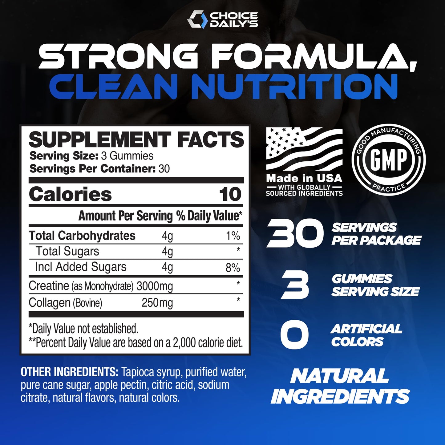 CHOICE DAILY’S Creatine Gummies, 90 Count