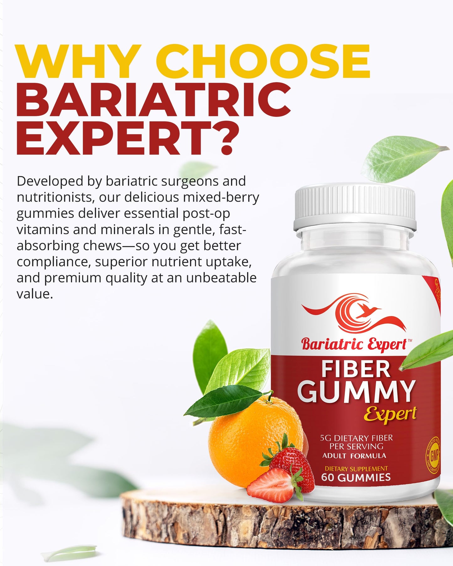 Bariatric Food Expert Fiber Vitamin Gummies 60