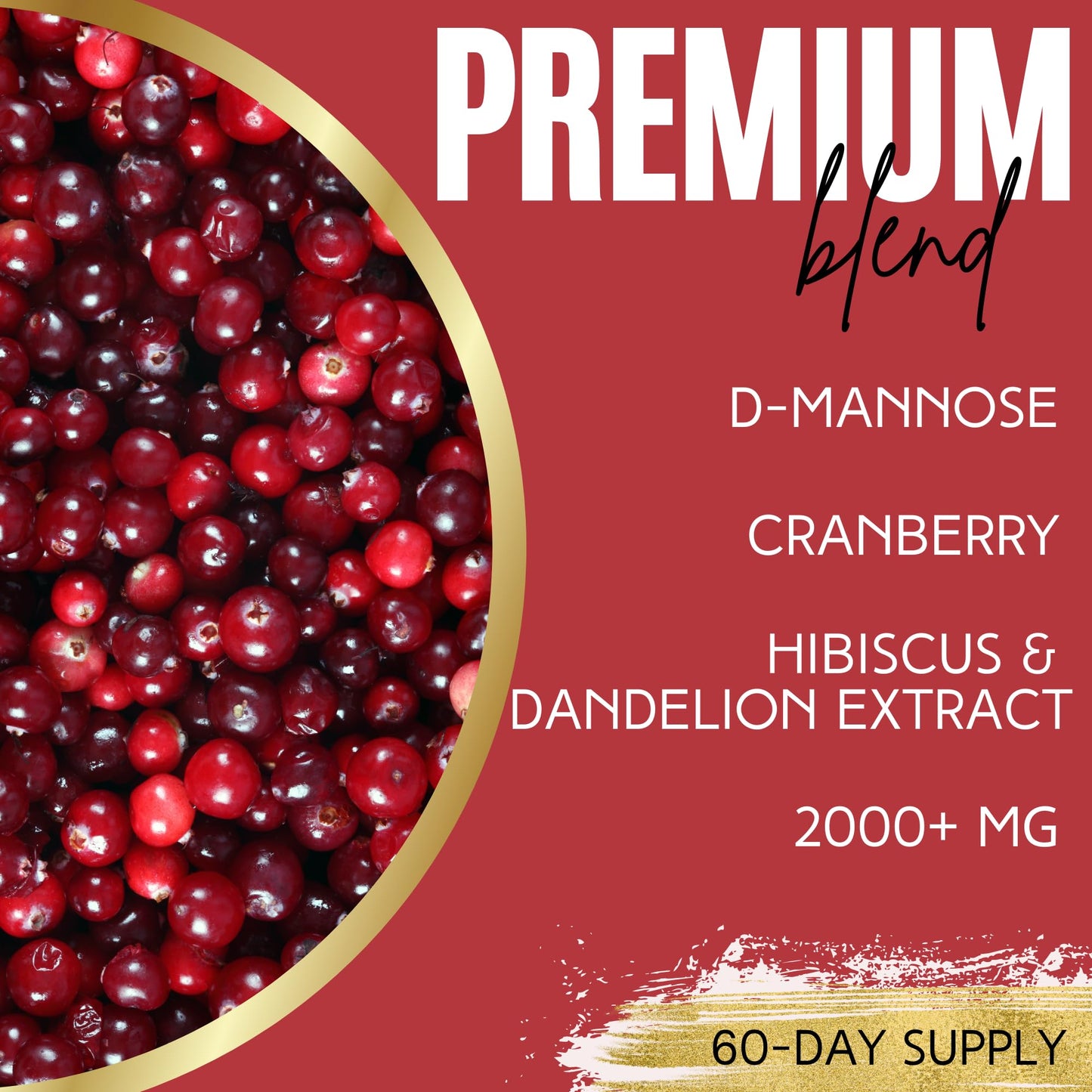 Lumen Naturals Cranberry + D-Mannose for Women - Cranberry, D-Mannose, Hibiscus, Dandelion Extract Blend Capsule, 180 Count