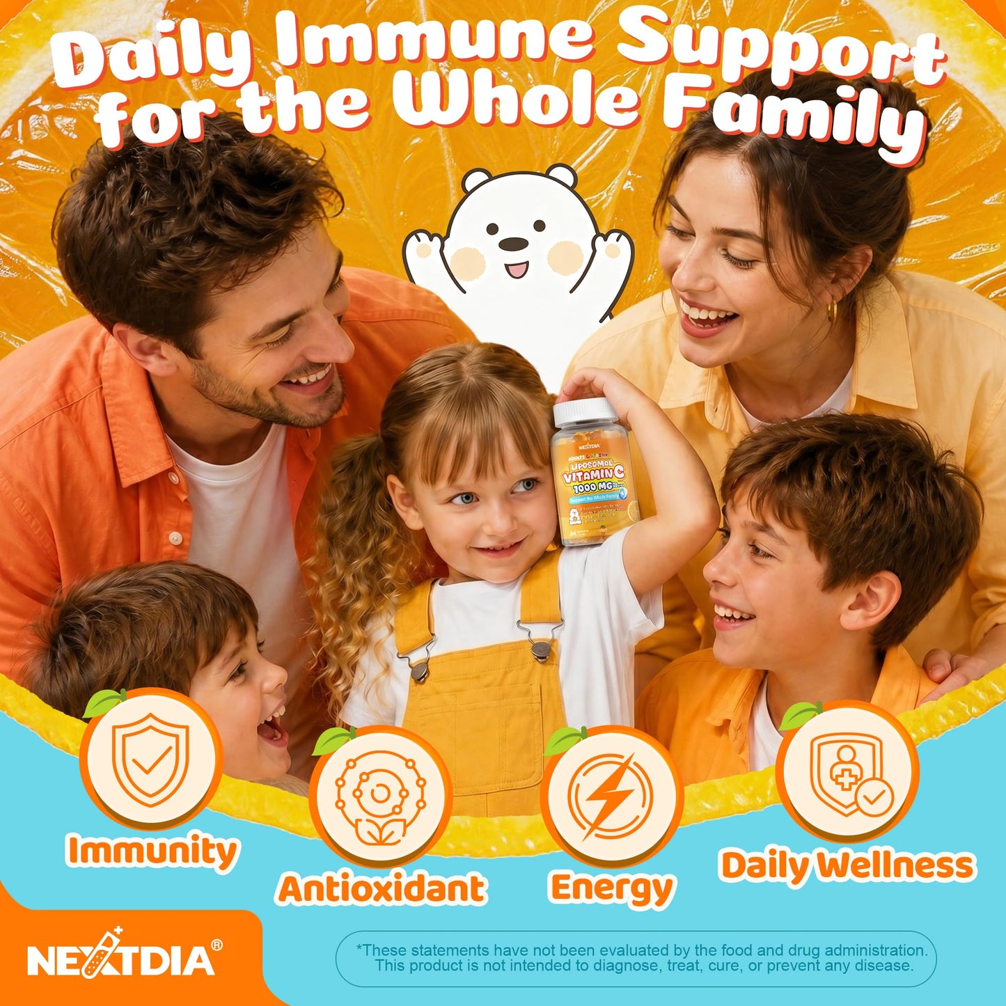 Nextdia Liposomal Vitamin C Gummies, Sugar Free, 120 Gummies