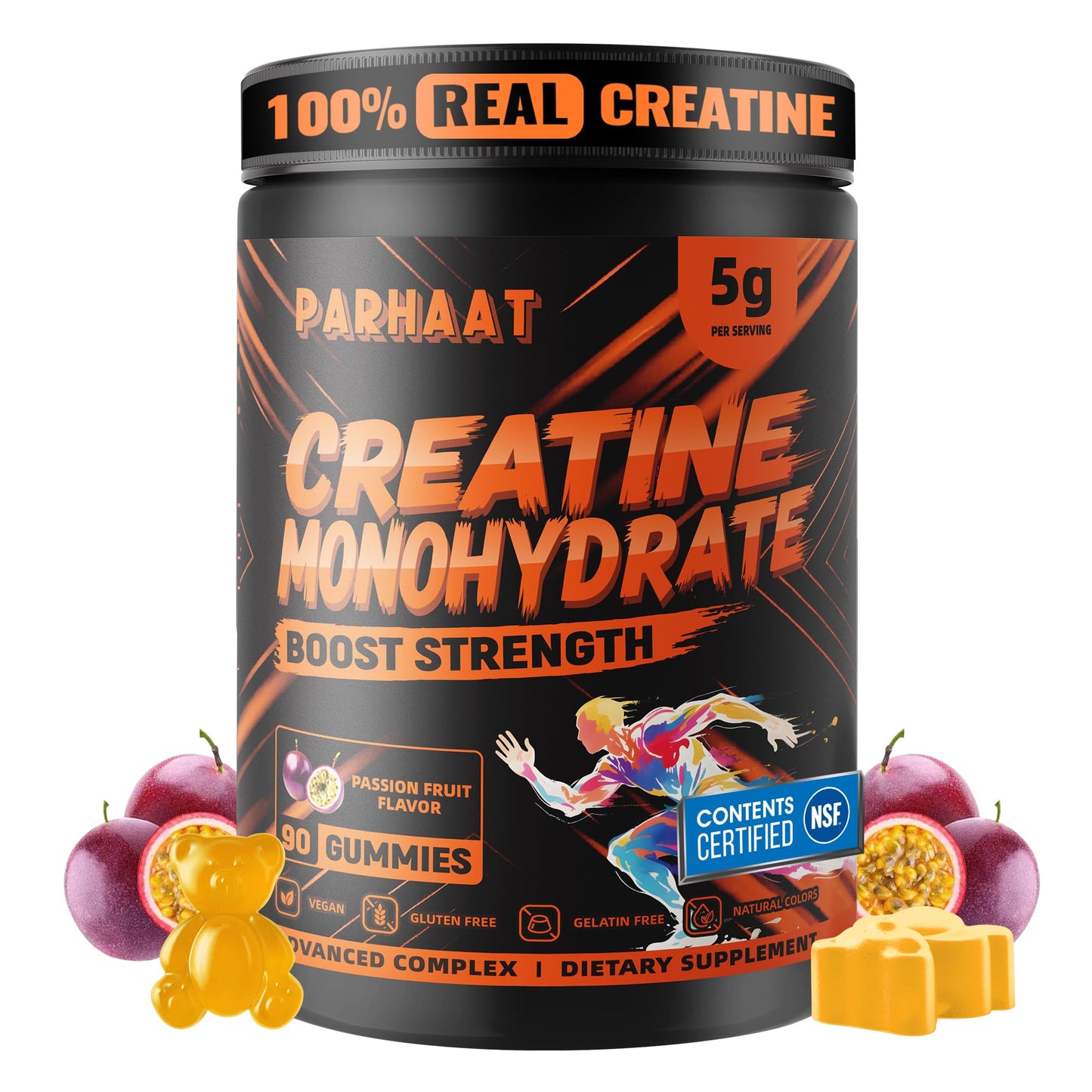 Parhaat Creatine Monohydrate Gummies 90 Count
