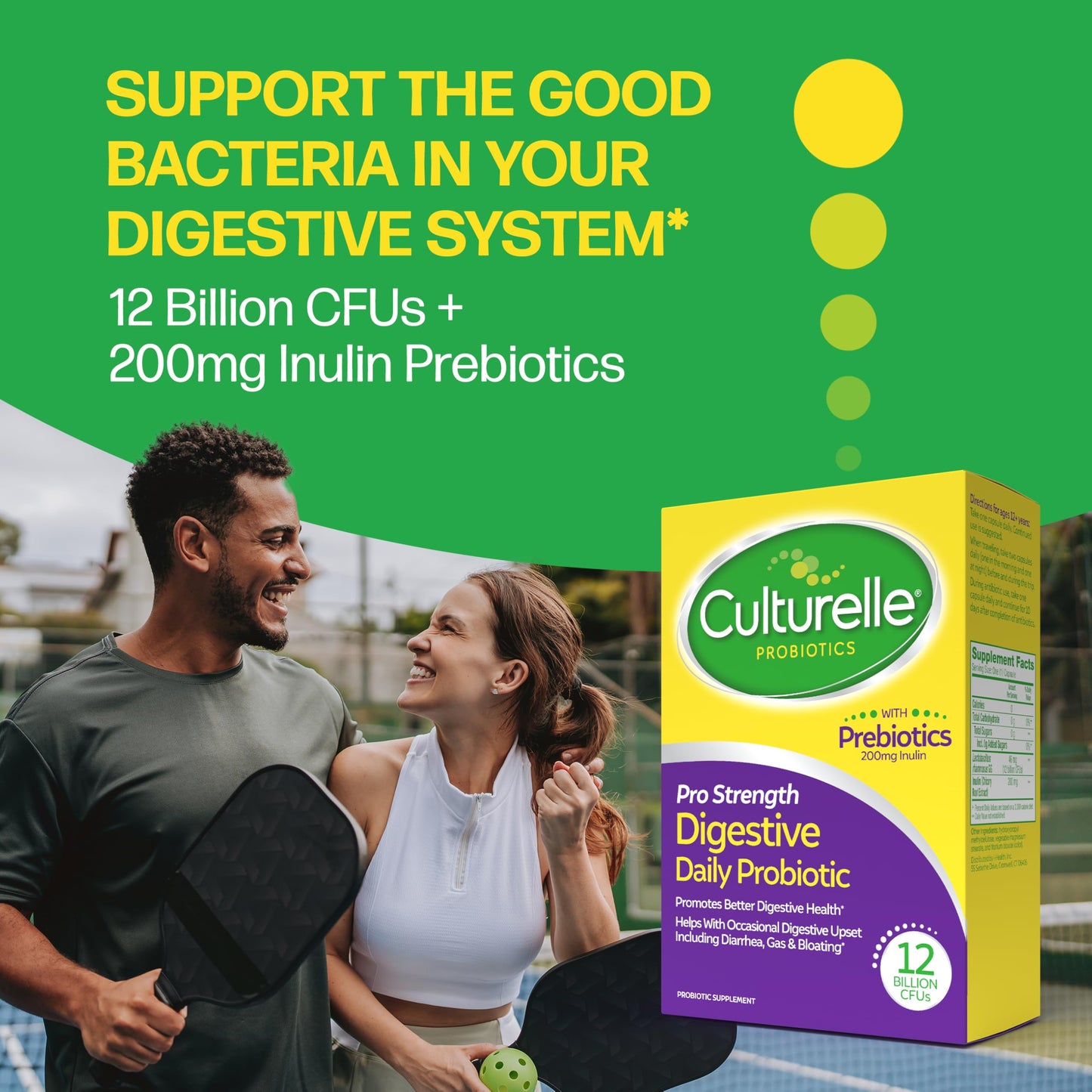 Culturelle Pro Strength Probiotics for Digestive Gut Health Capsule 60 Count