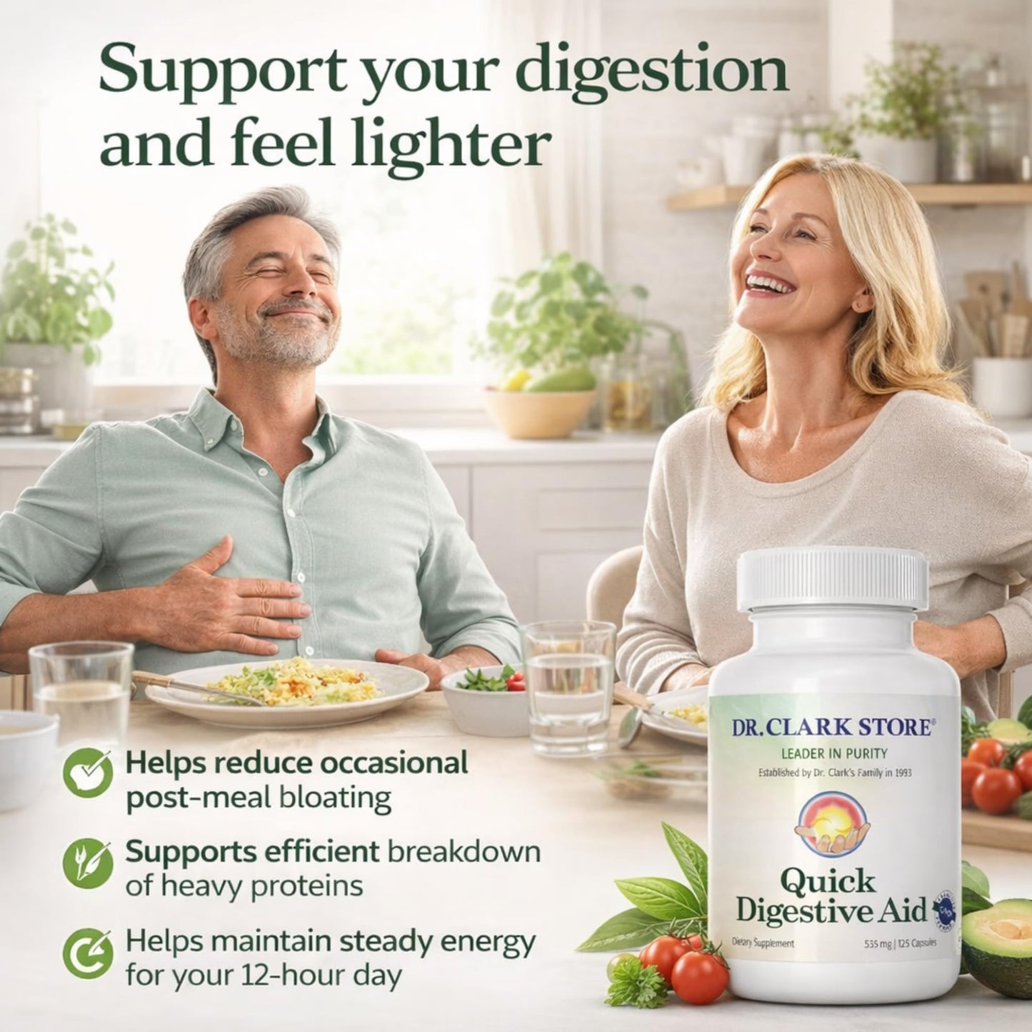 Dr Clark Store Quick Digestive Aid Capsules, 125 Count