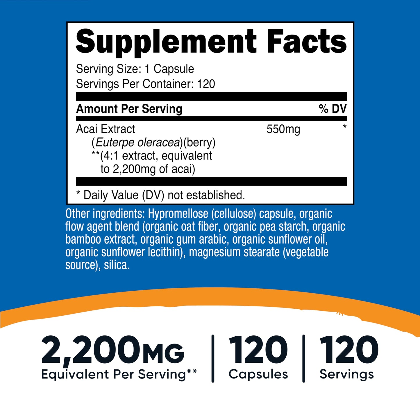 Nutricost Acai Extract 120 Capsules