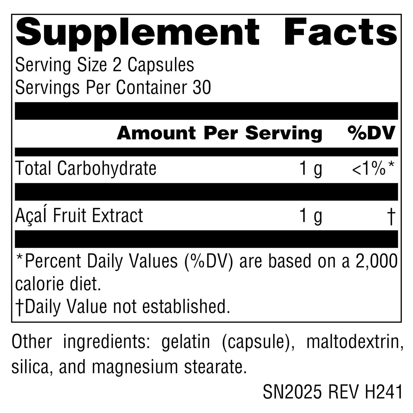 Source Naturals Acai Extract 60 Capsules