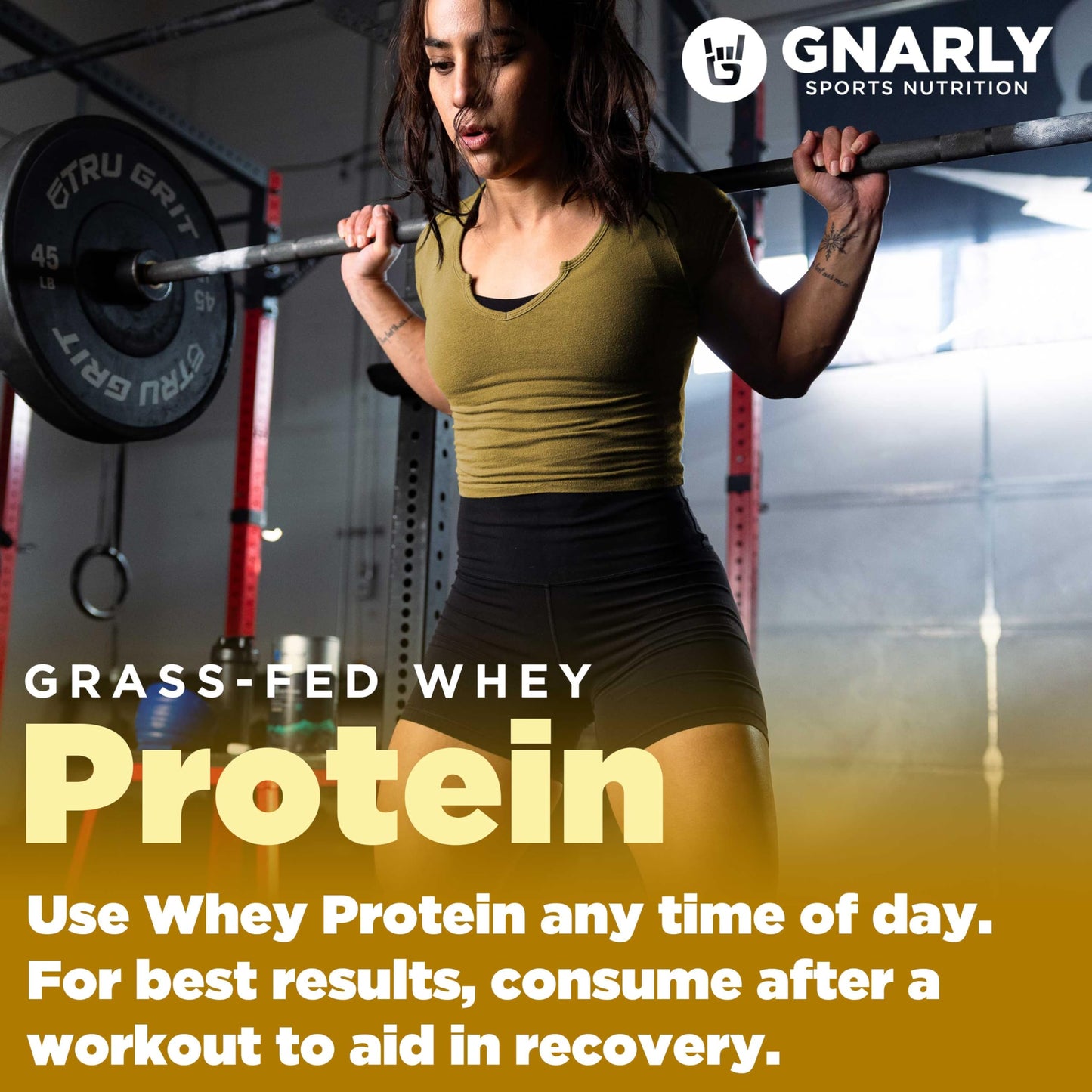 Gnarly Nutrition Creatine Powder, Unflavored (16.05 oz) and Gnarly Whey Grass-Fed Protein Powder, Chocolate (32.0 oz)