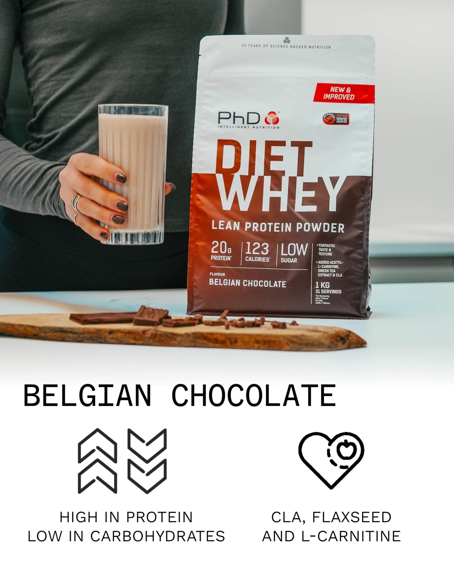 PhD Diet Whey Protein Powder 1 Pack
