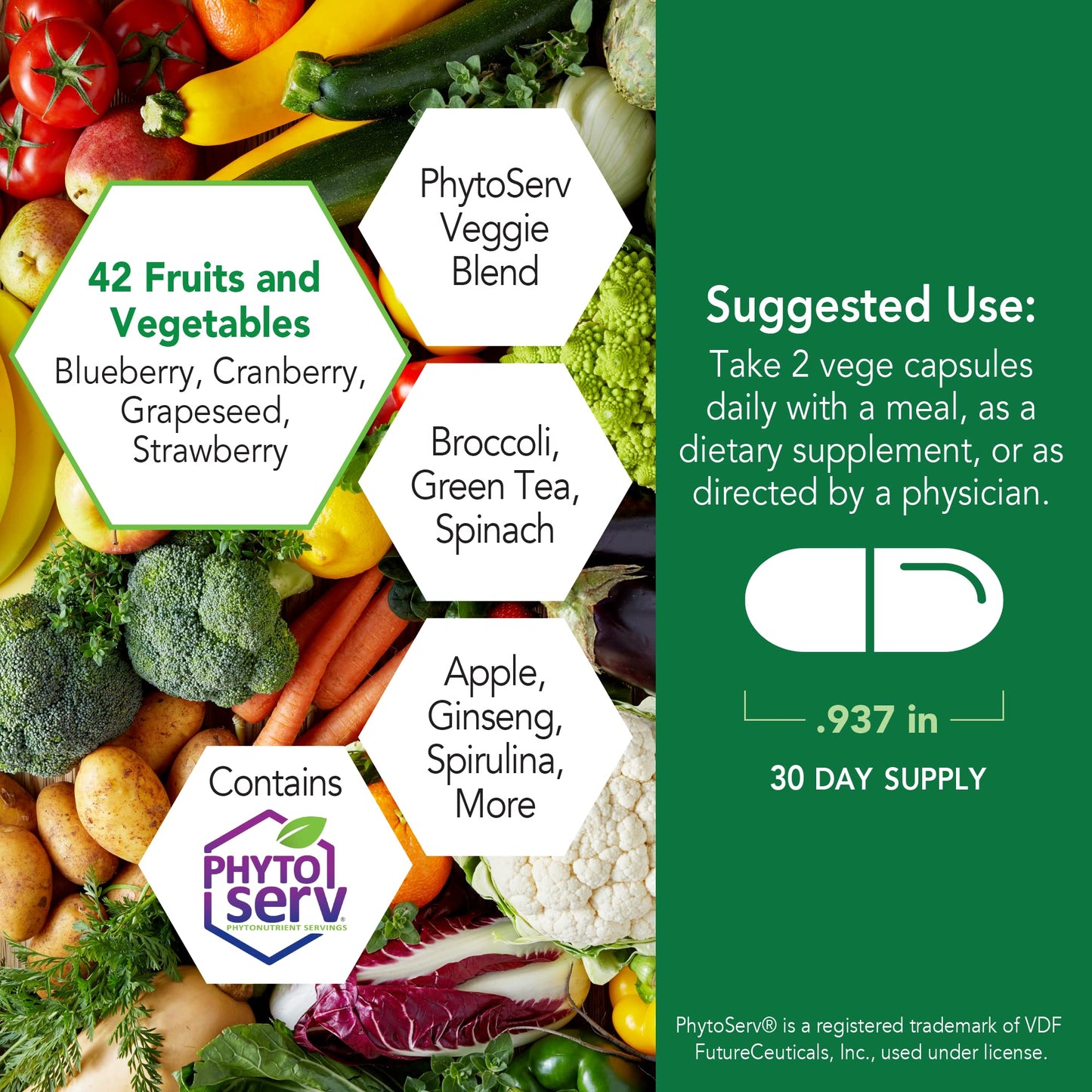 Botanic Choice Mega Fruits and Veggies Blend + Aloe Vera Bundle Capsules, 2-Pack