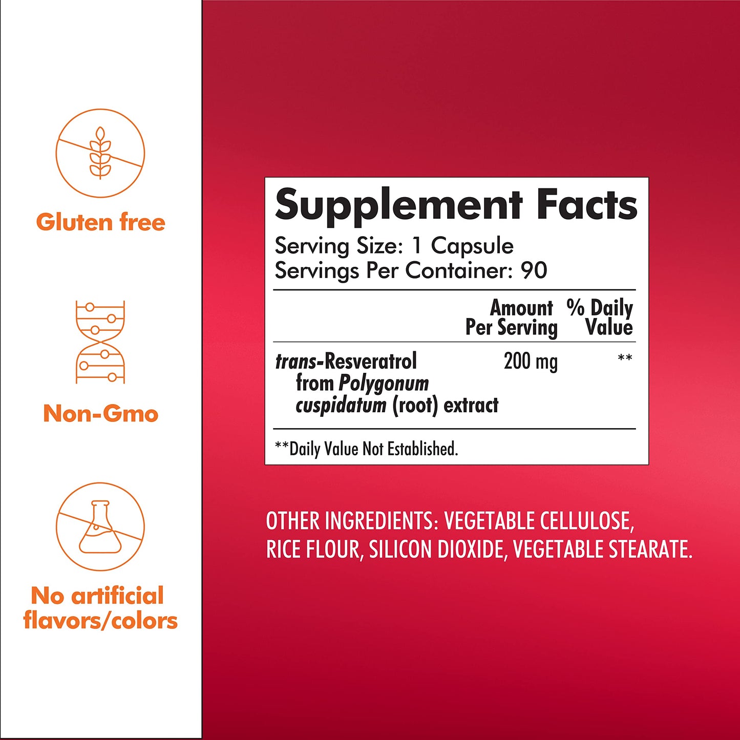 Santo Remedio Trans-Resveratrol Dietary Supplement Capsules, 90 Count
