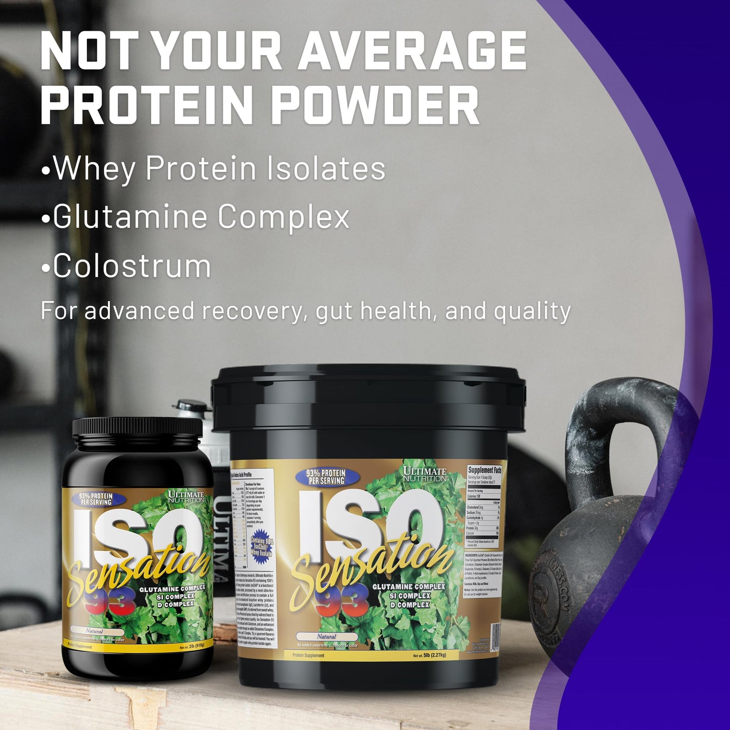 Ultimate Nutrition ISO Sensation 93 Whey Isolate Powder Natural 80 Servings