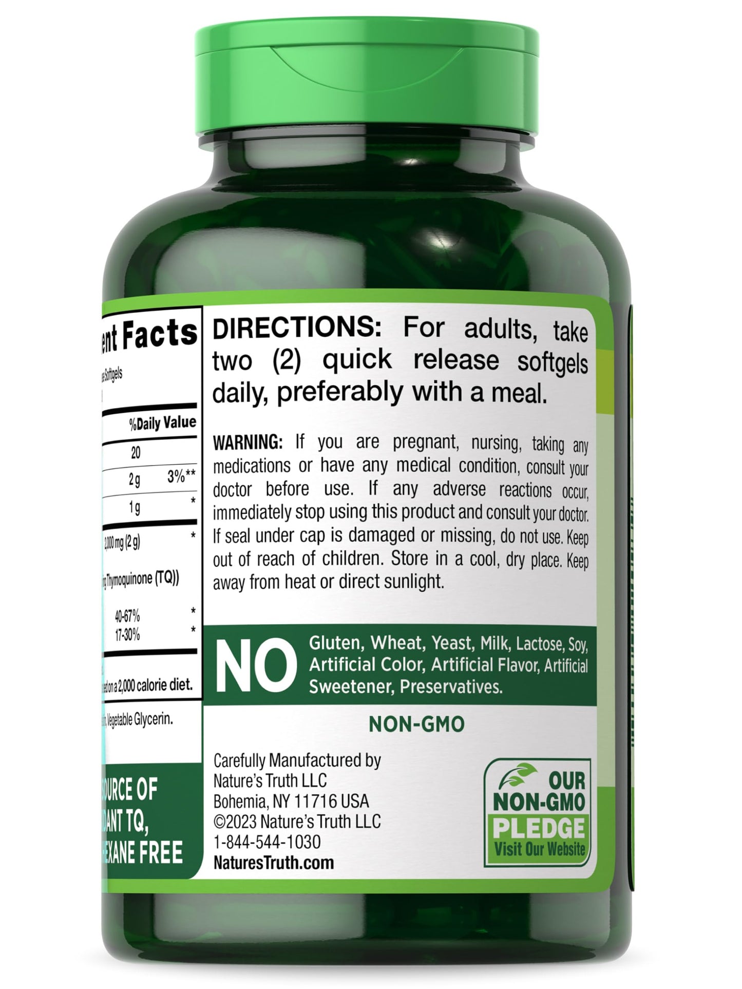 Nature's Truth Black Seed Oil Softgels 120 Count