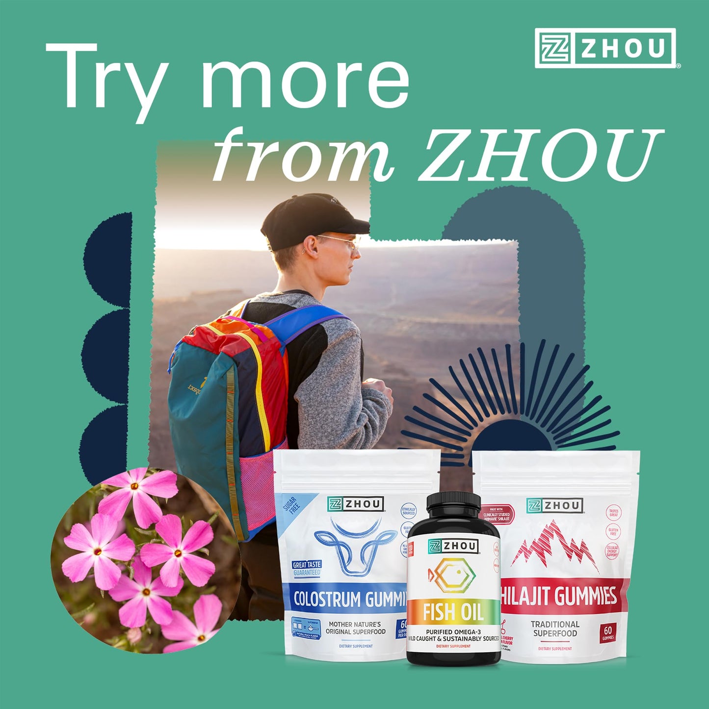 ZHOU Irish Sea Moss Gummies, 700 mg Sea Moss Extract, 50 Count